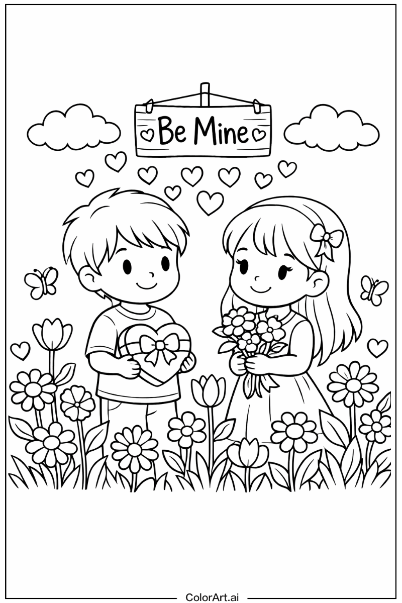 Valentine in a Garden 4