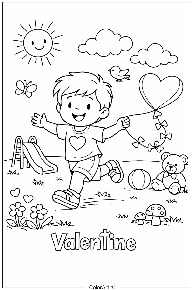 Valentine Playing Outside 4