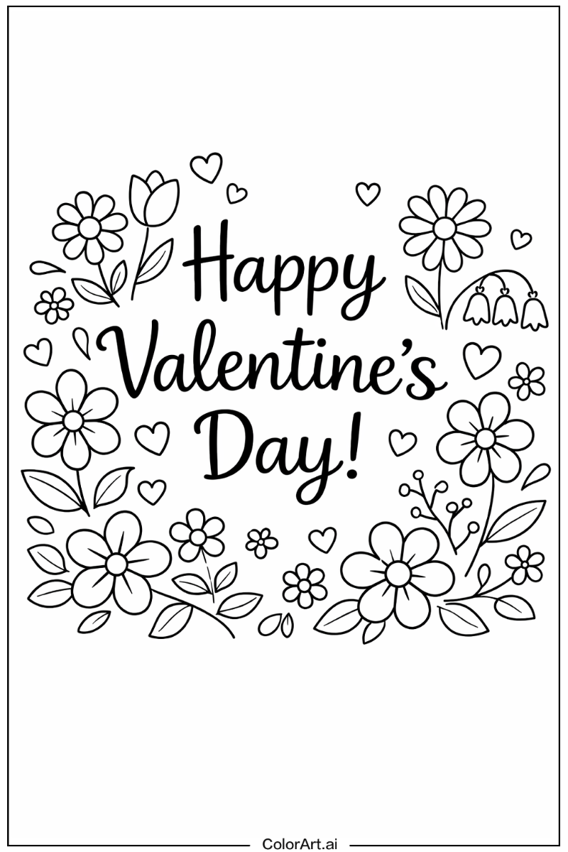 Valentine with Flowers 4