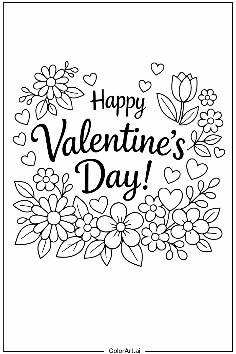 Valentine with Flowers 5