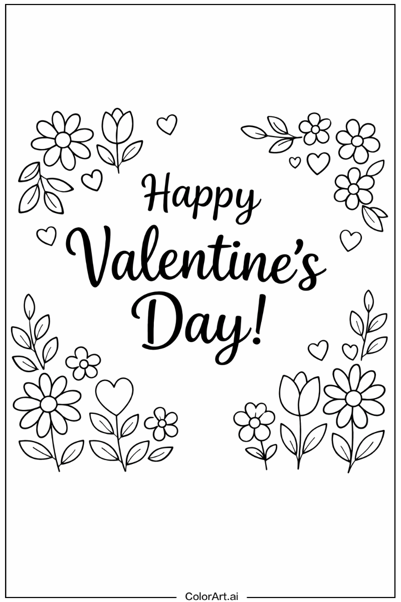 Valentine with Flowers 1