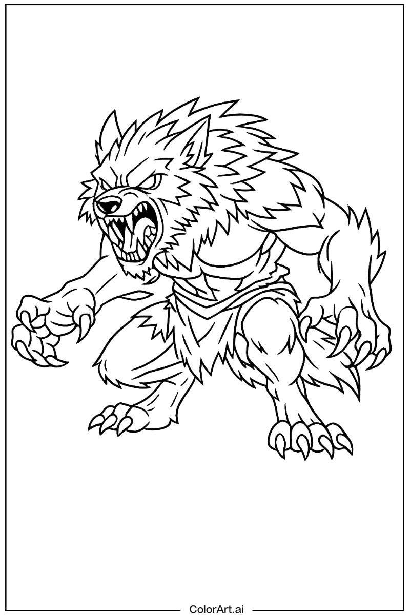 Dark fantasy werewolf Werewolf Scene