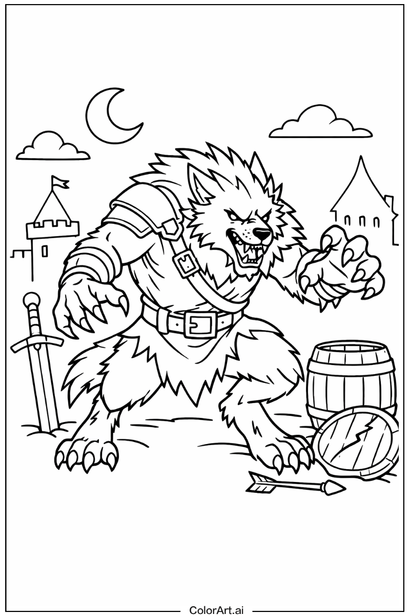 Medieval werewolf Werewolf Scene