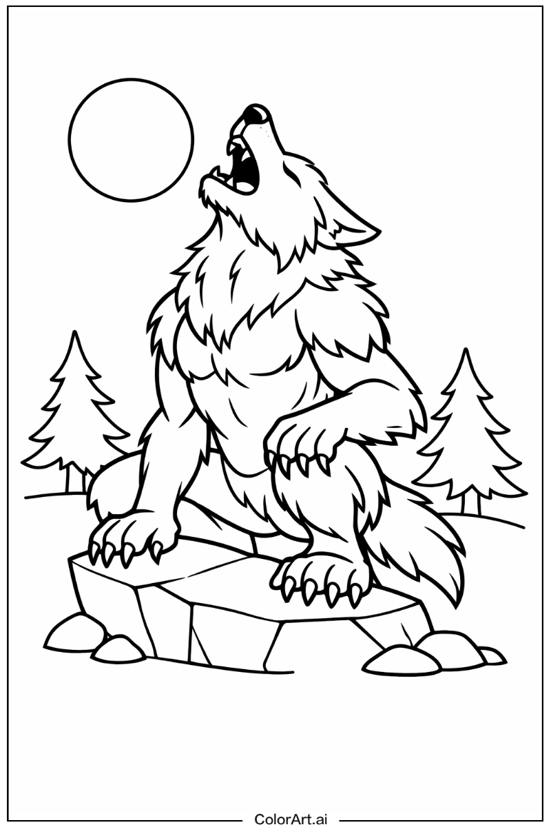Werewolf howling Werewolf Design