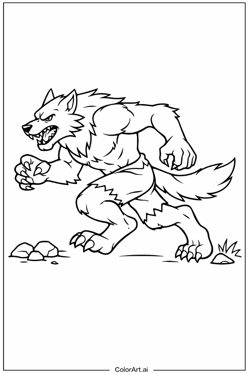 Werewolf with Werewolf running Theme