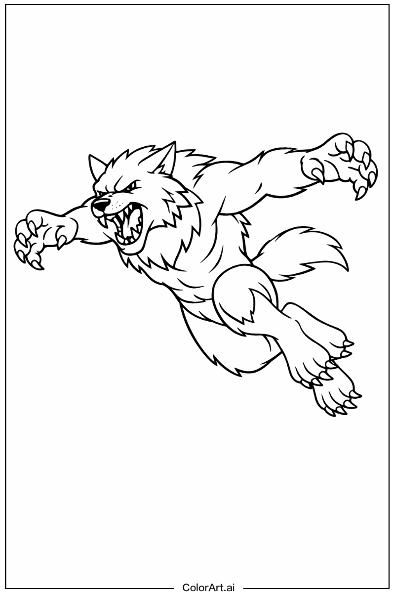 Werewolf jumping Werewolf Design