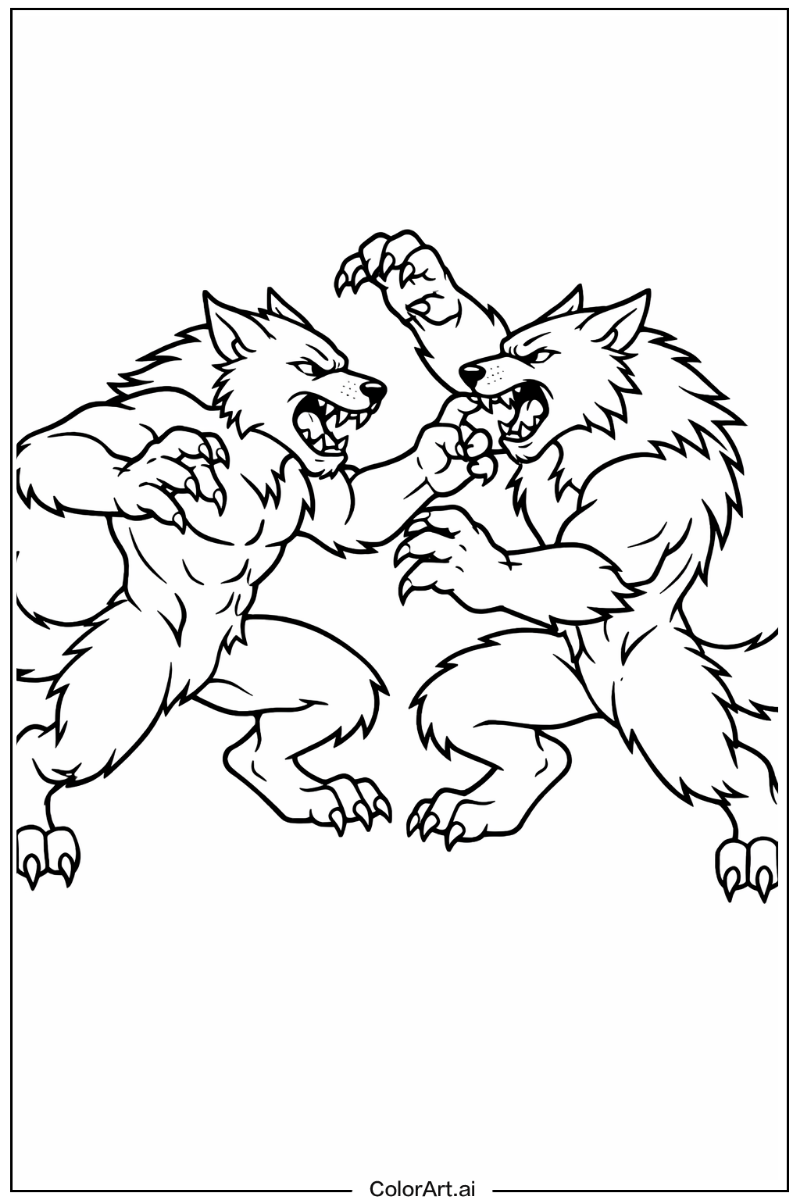 Werewolf with Werewolf fighting Theme
