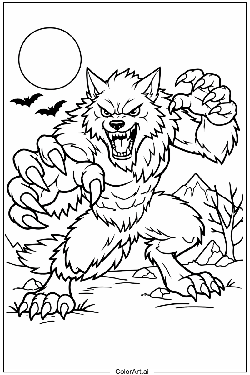 Werewolf with Werewolf claws Theme