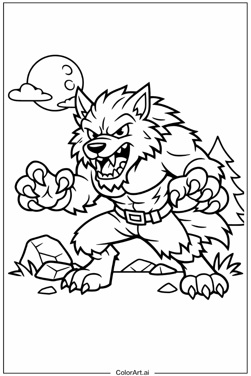 Werewolf mascot Werewolf Scene