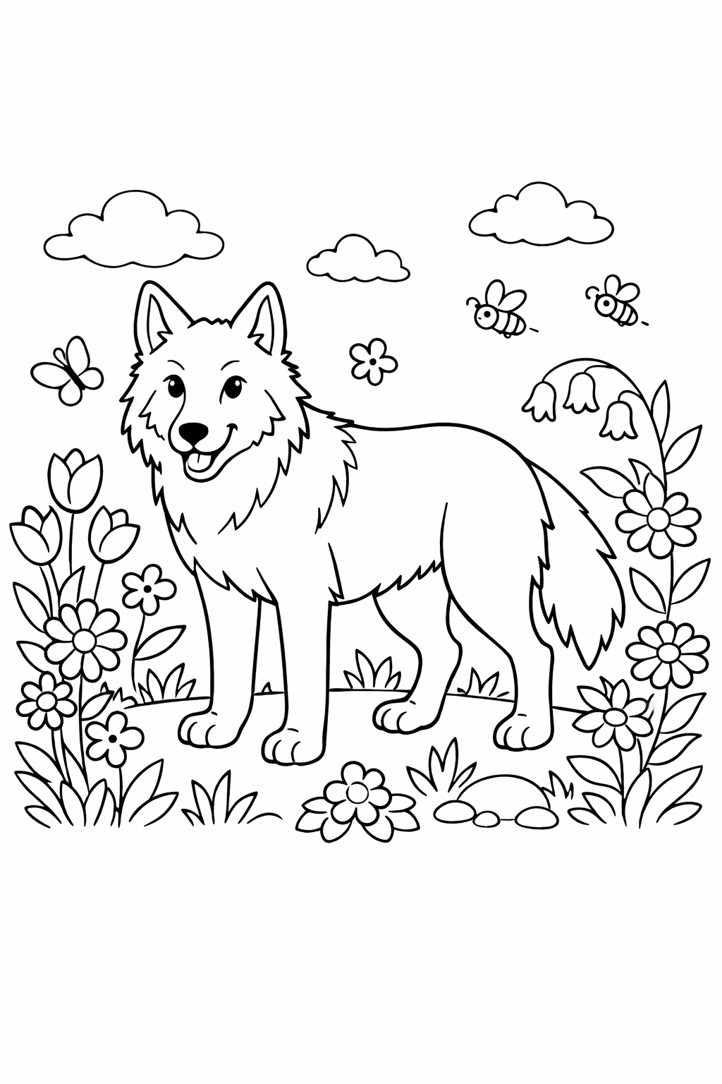 Wolf in a Garden 2