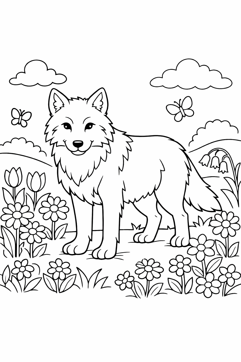 Wolf in a Garden 6
