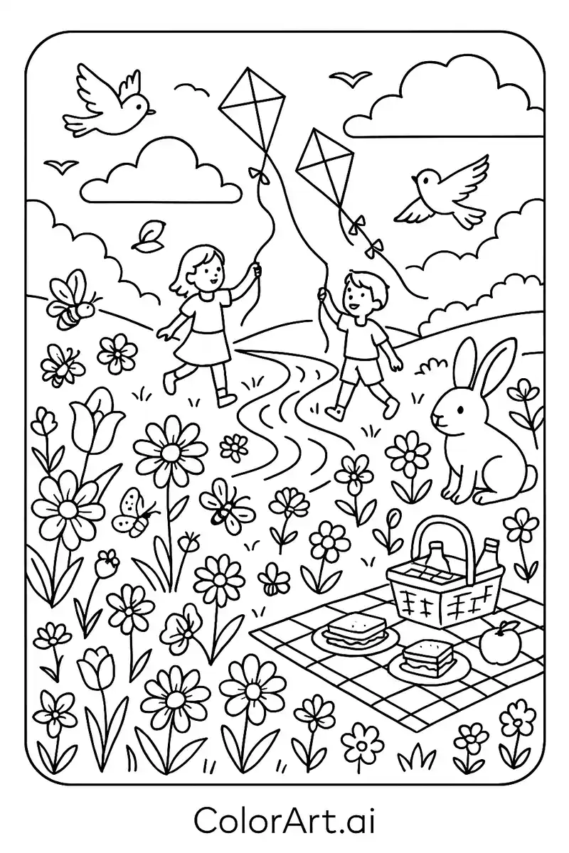 Delightful Autumn Coloring Page