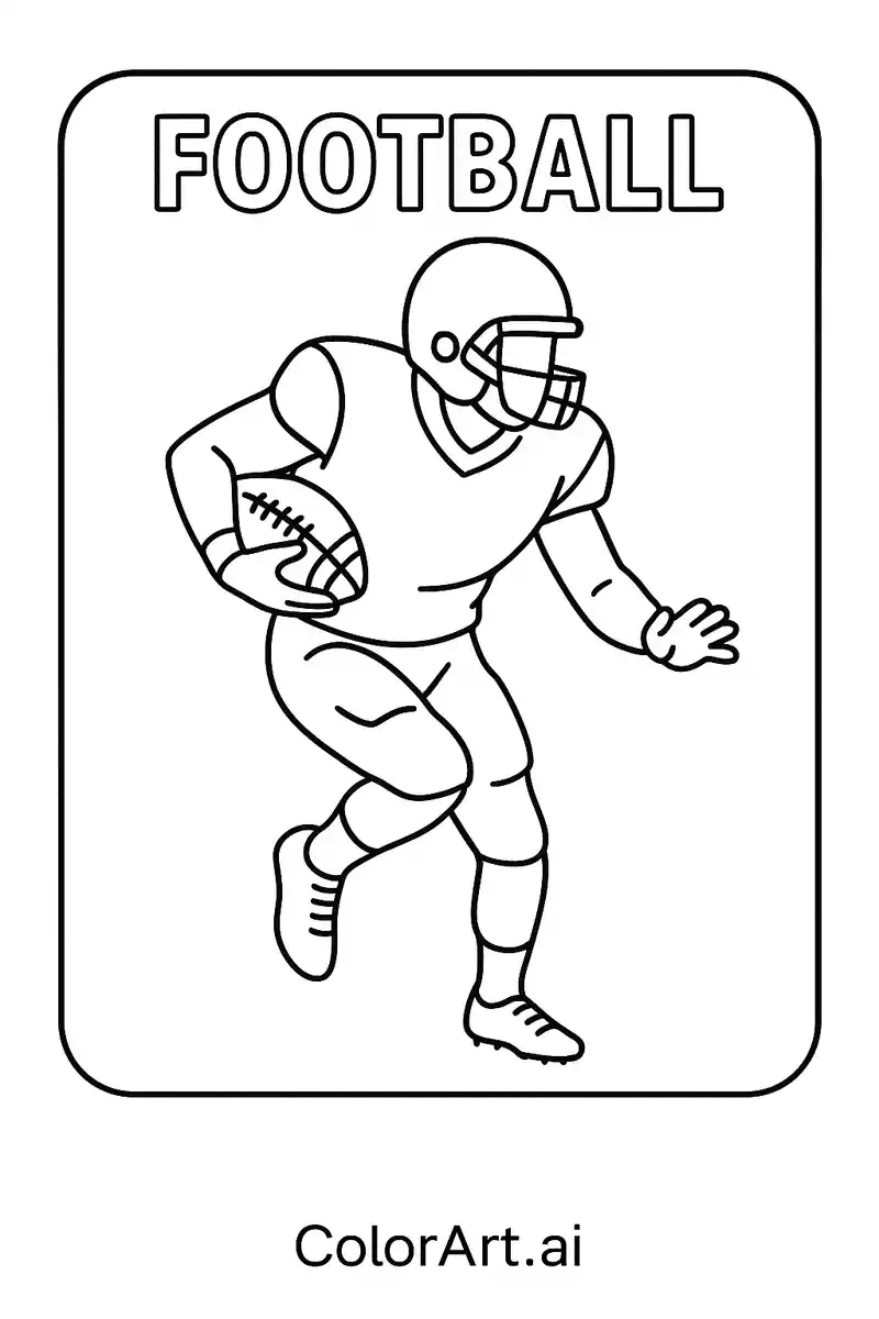 An American Football Coloring Page