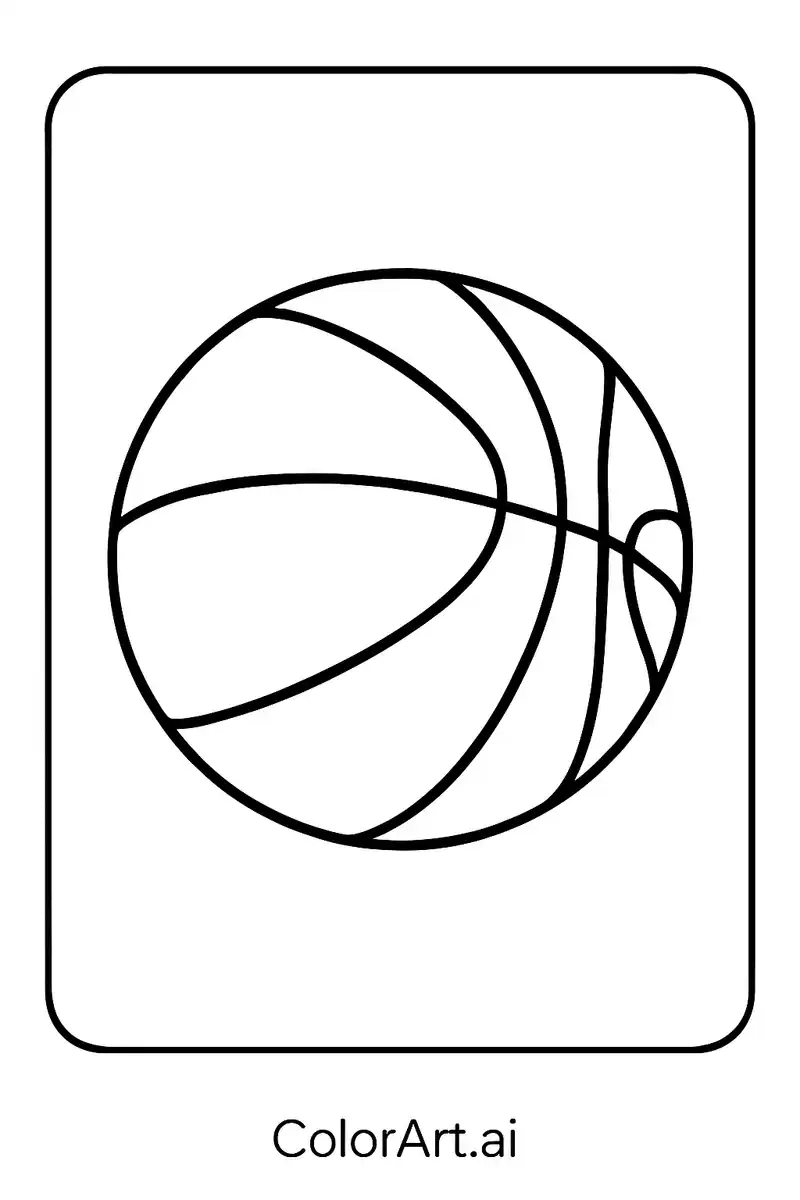 The Bouncing Basketball Coloring page: Let’s Play and Color!