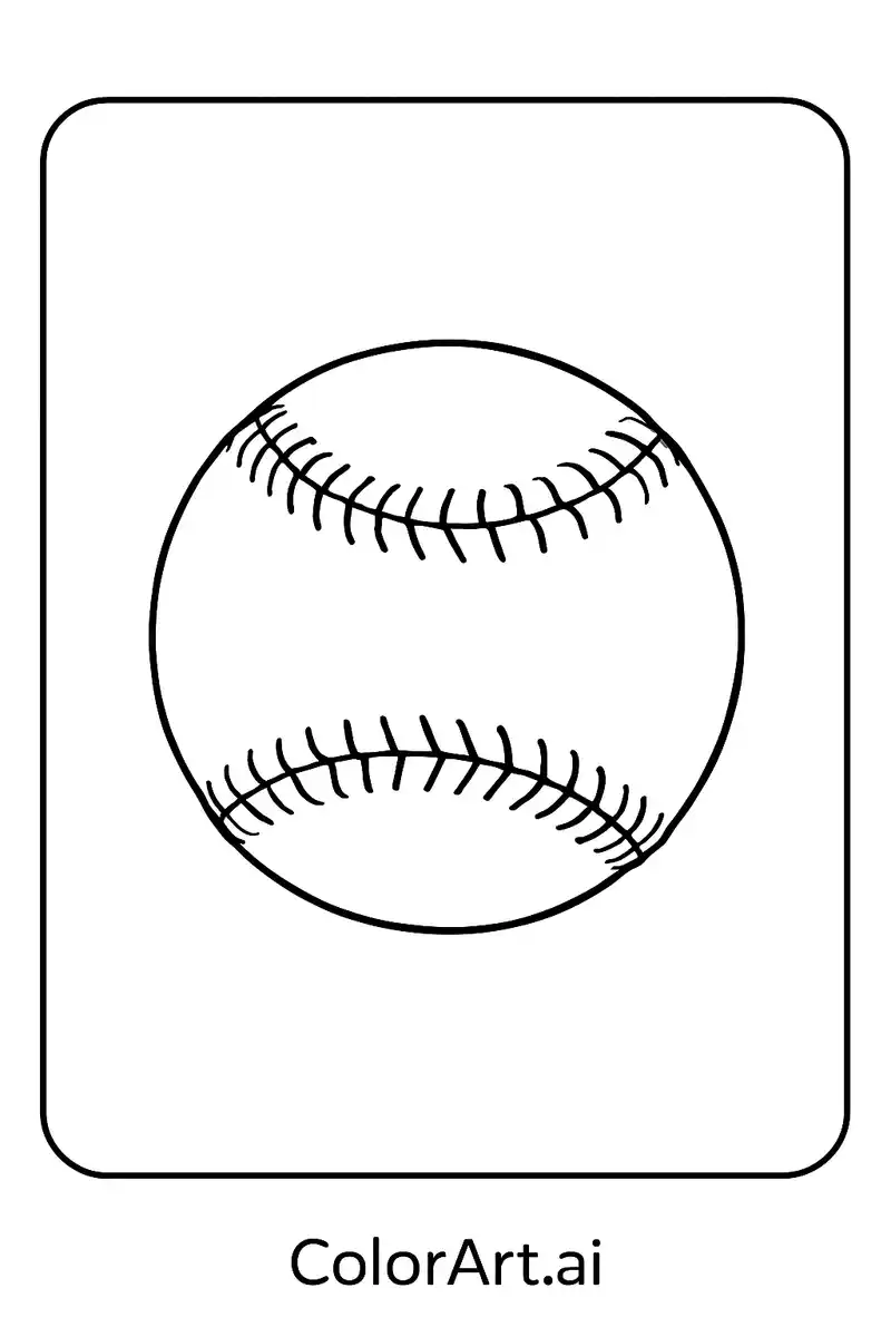 A Free Baseball Coloring Page