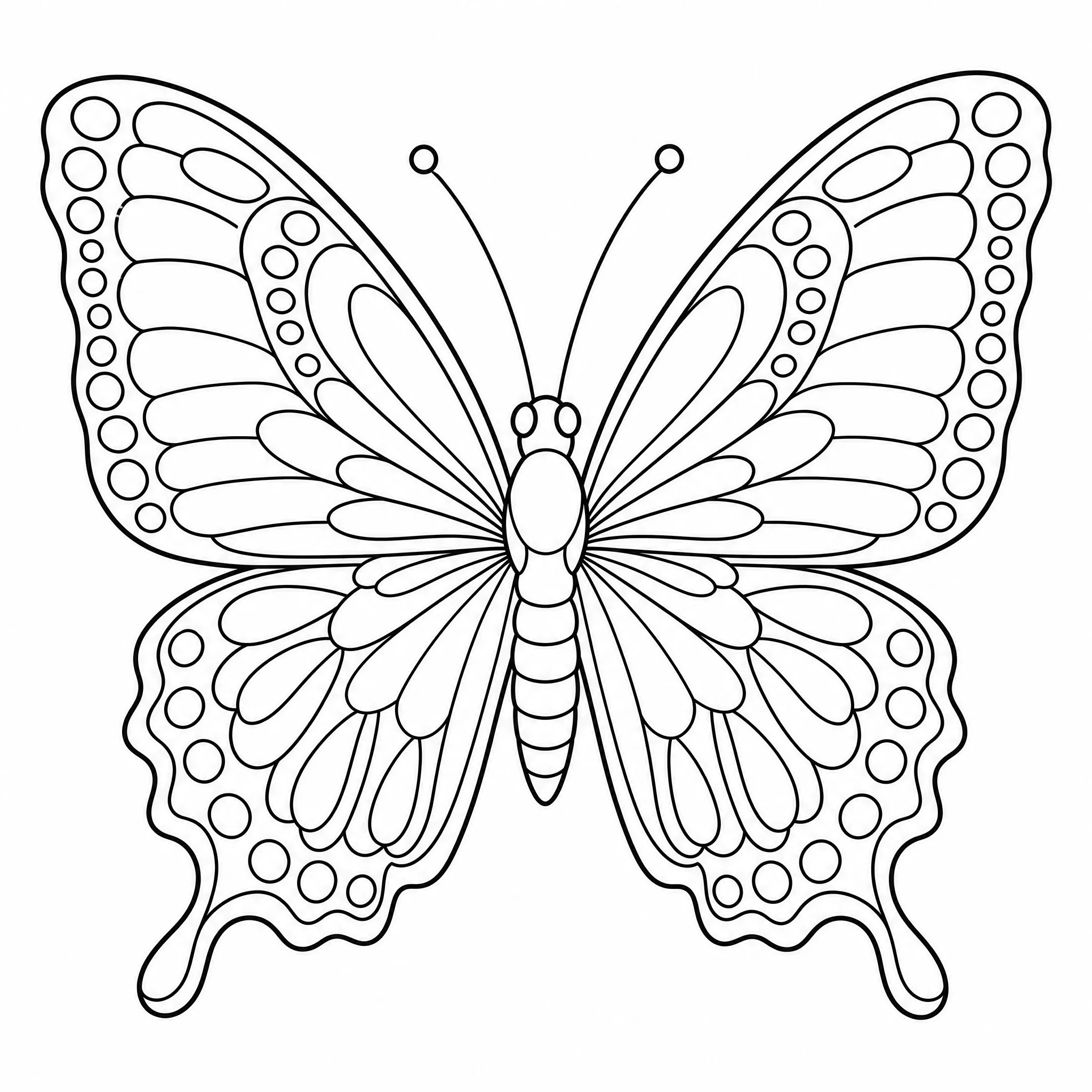 Une photo de papillon transformée en coloriage détaillé