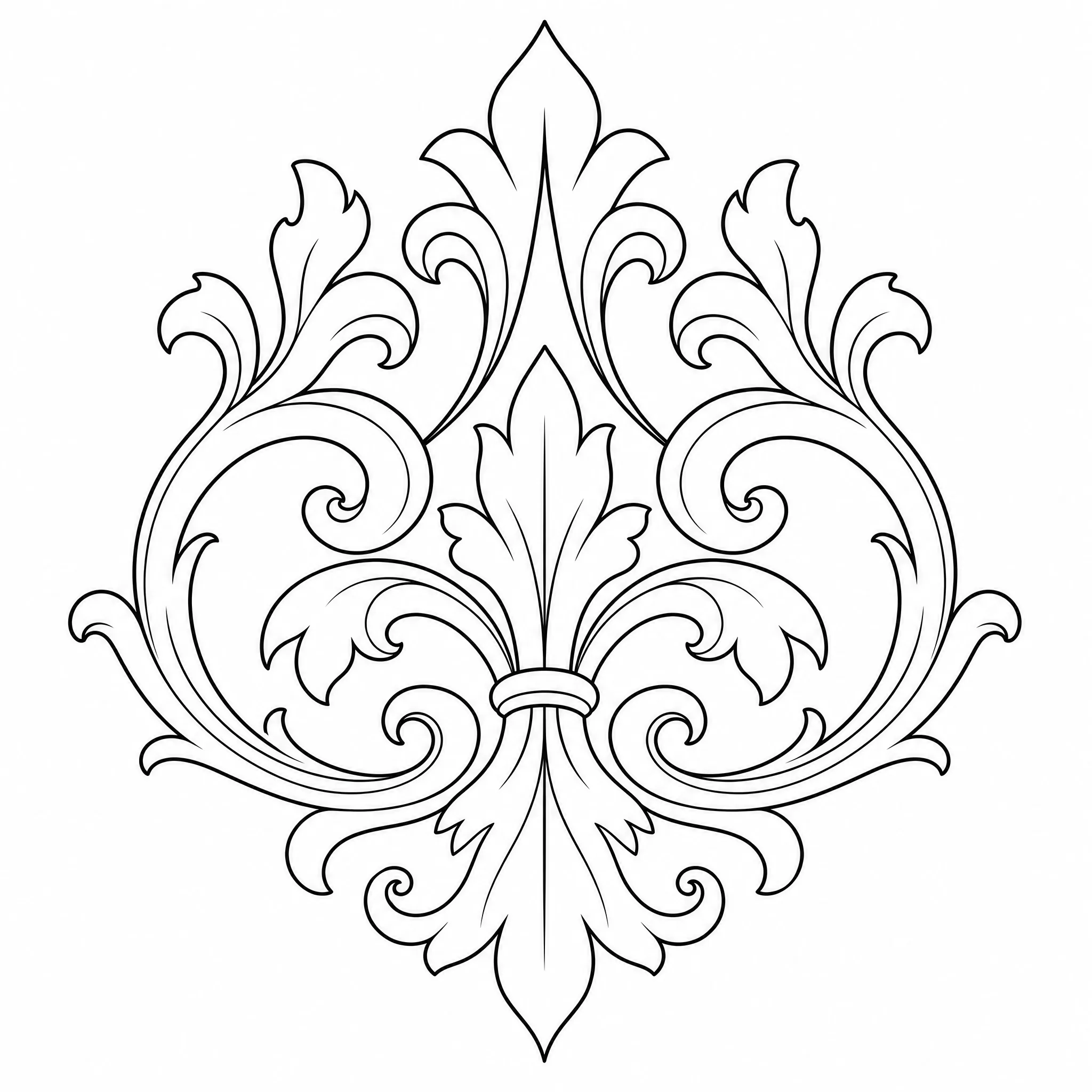 Line art outline prepared for laser and vinyl cutting