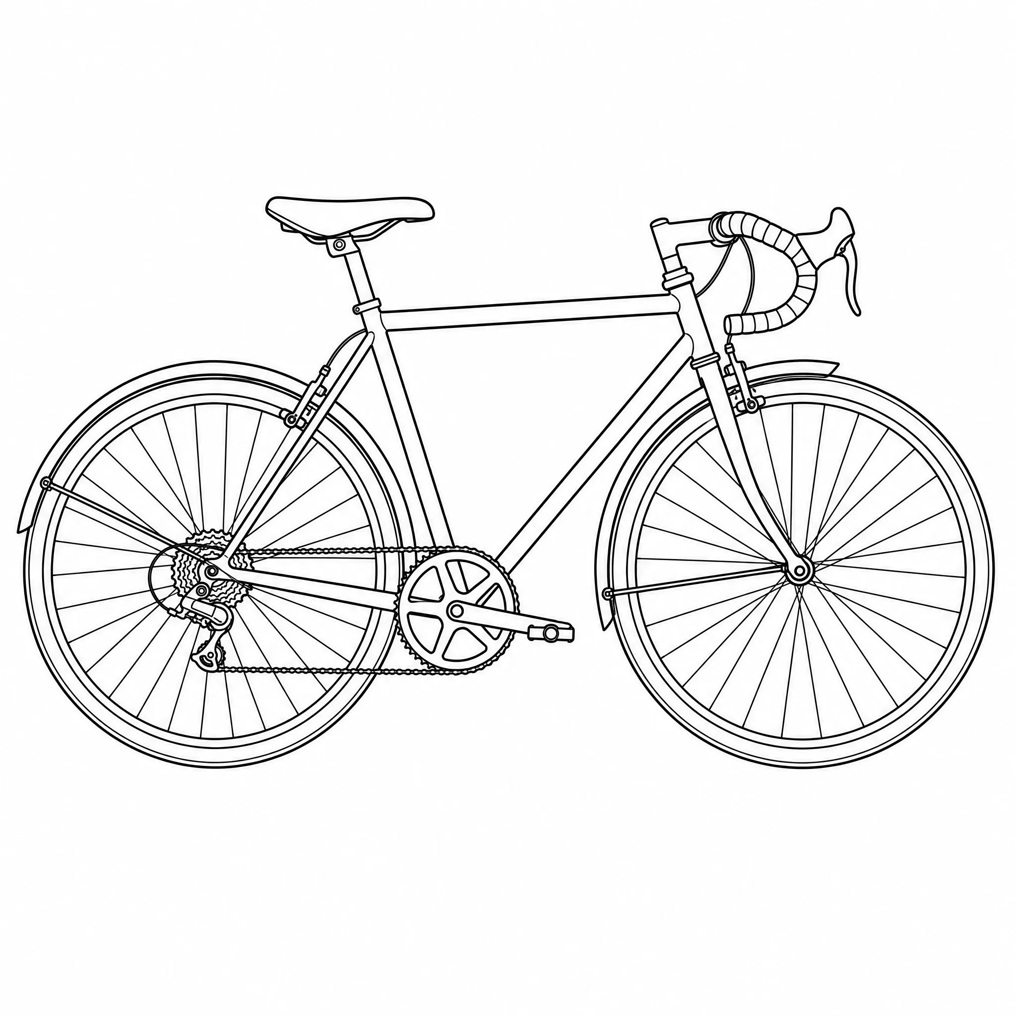 A bicycle image converted into a simple line drawing