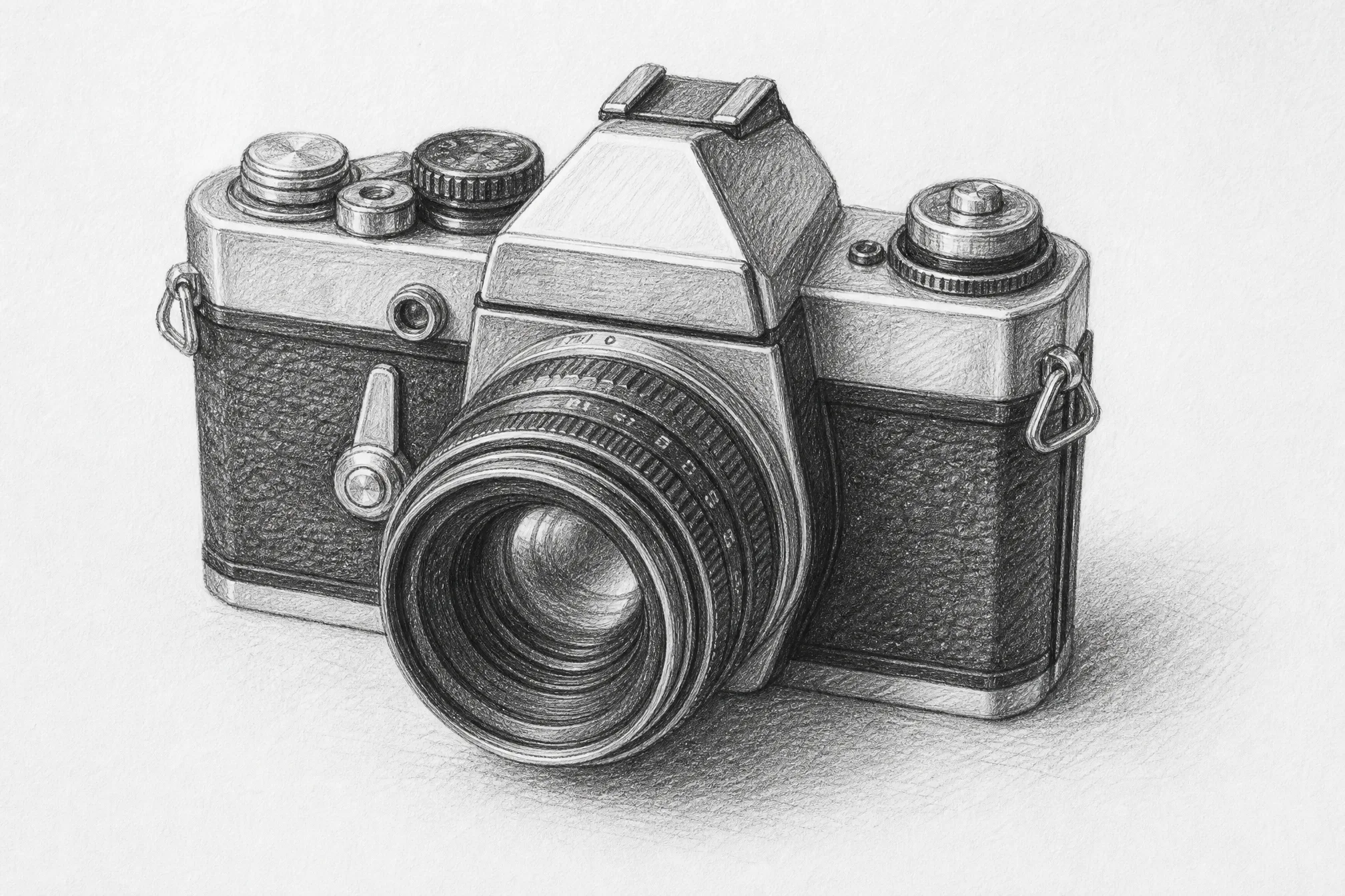 The same image converted into a graphite pencil sketch