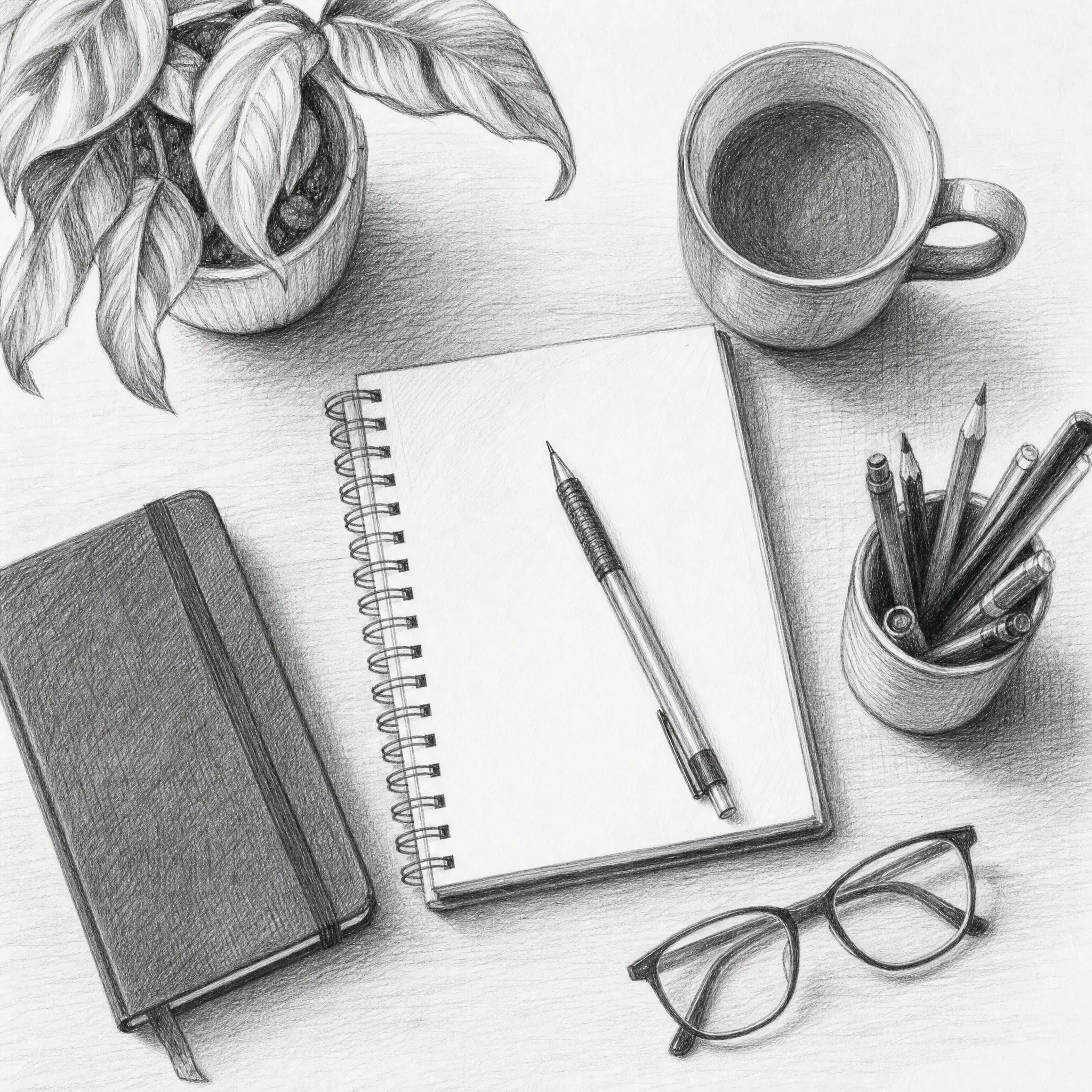 An image converted into a pencil sketch for a blog header