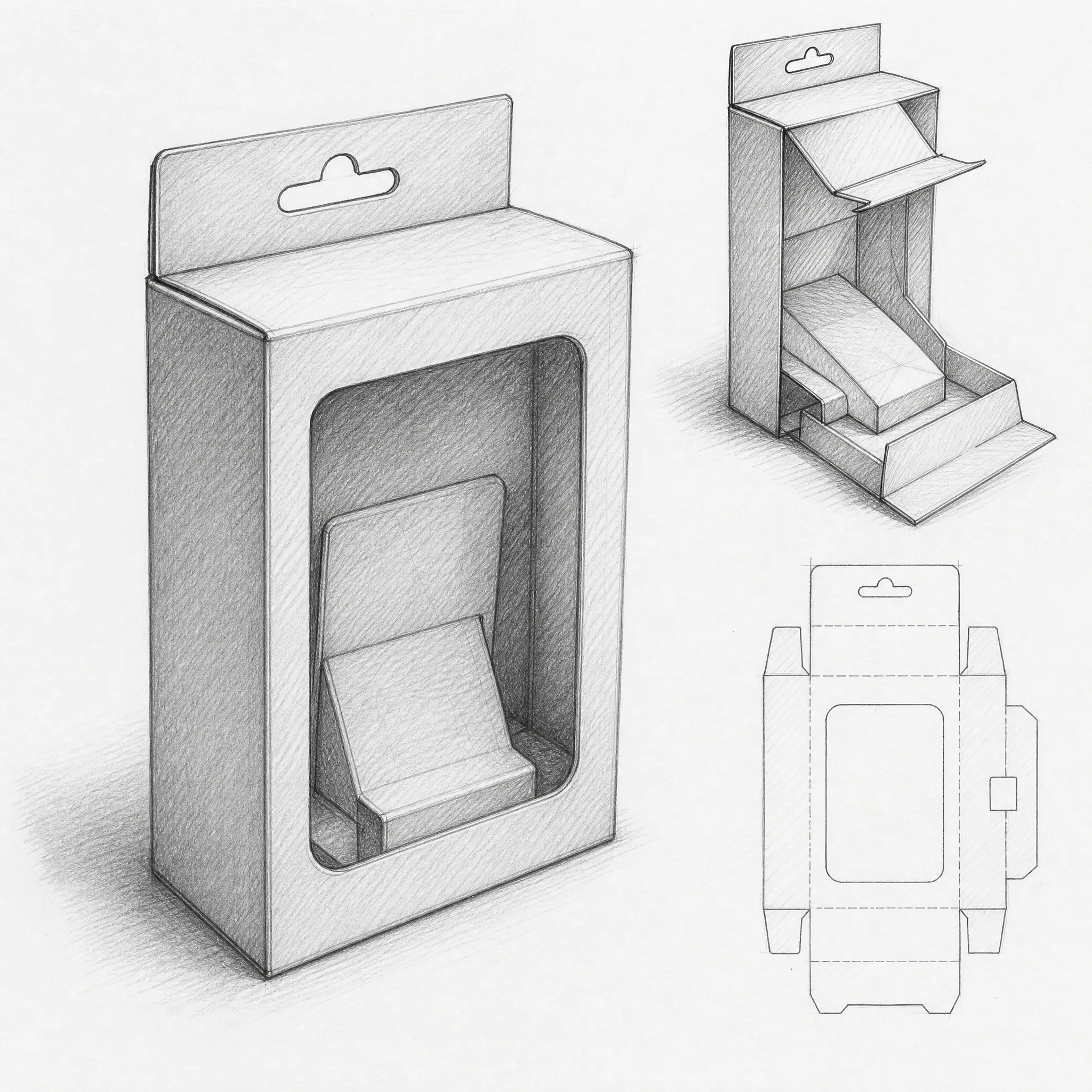 A design mockup image converted into a pencil sketch draft