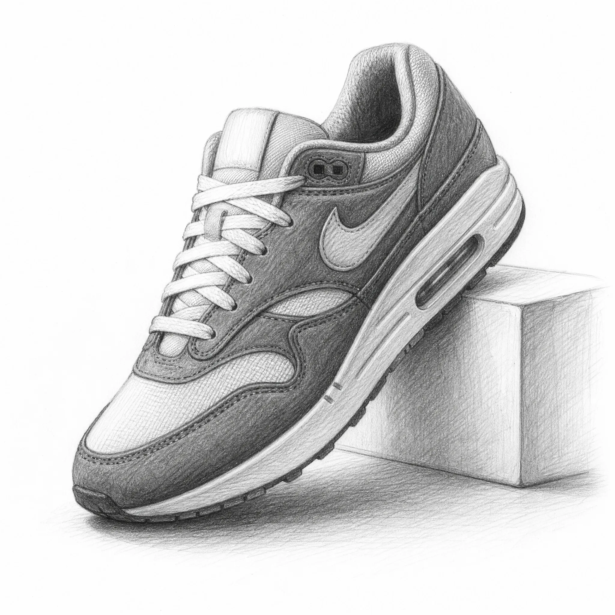 A product image converted into a pencil sketch for a catalog