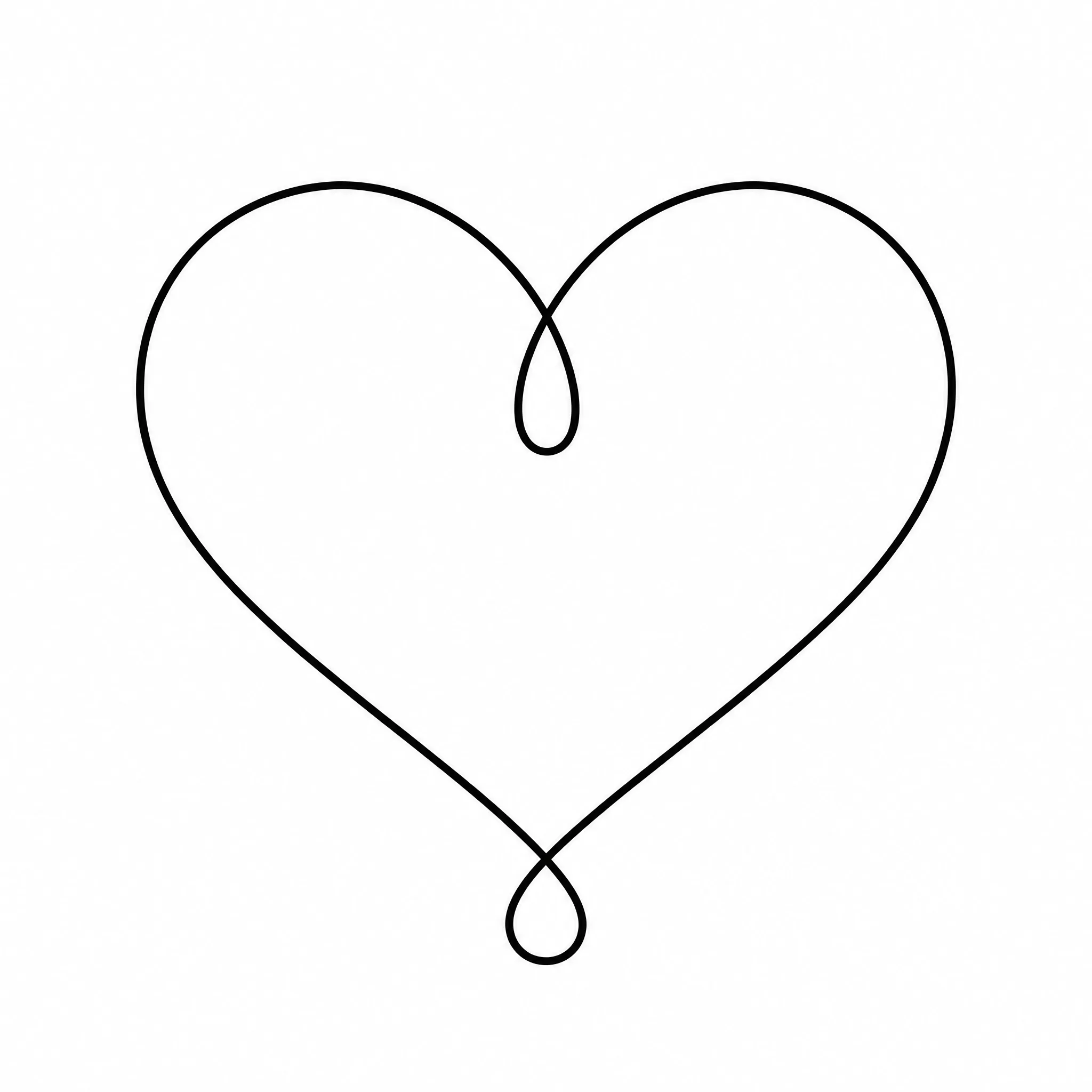 A single-line heart graphic created as line art for social posts