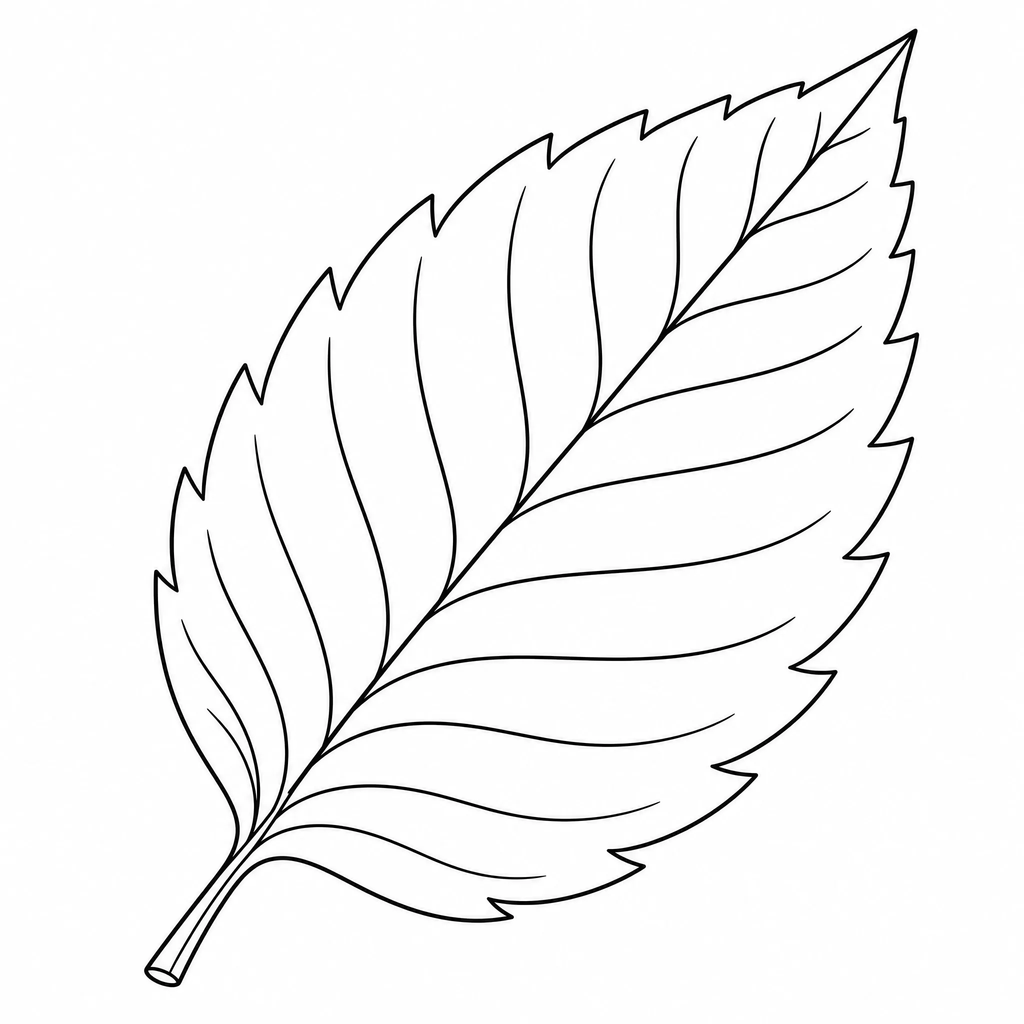 A line art leaf outline suited to stencils and embroidery