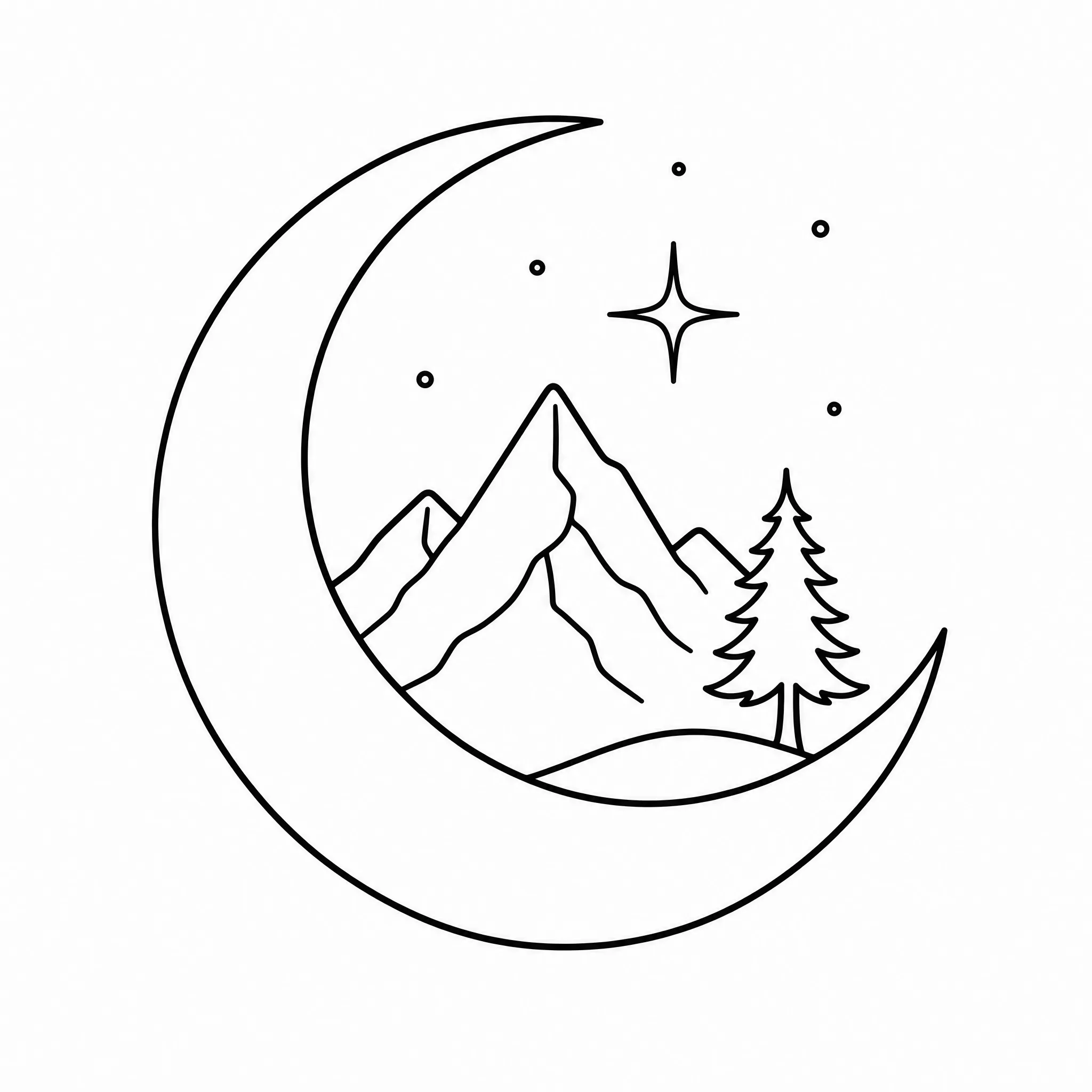 Minimalist line art icons generated for a design layout
