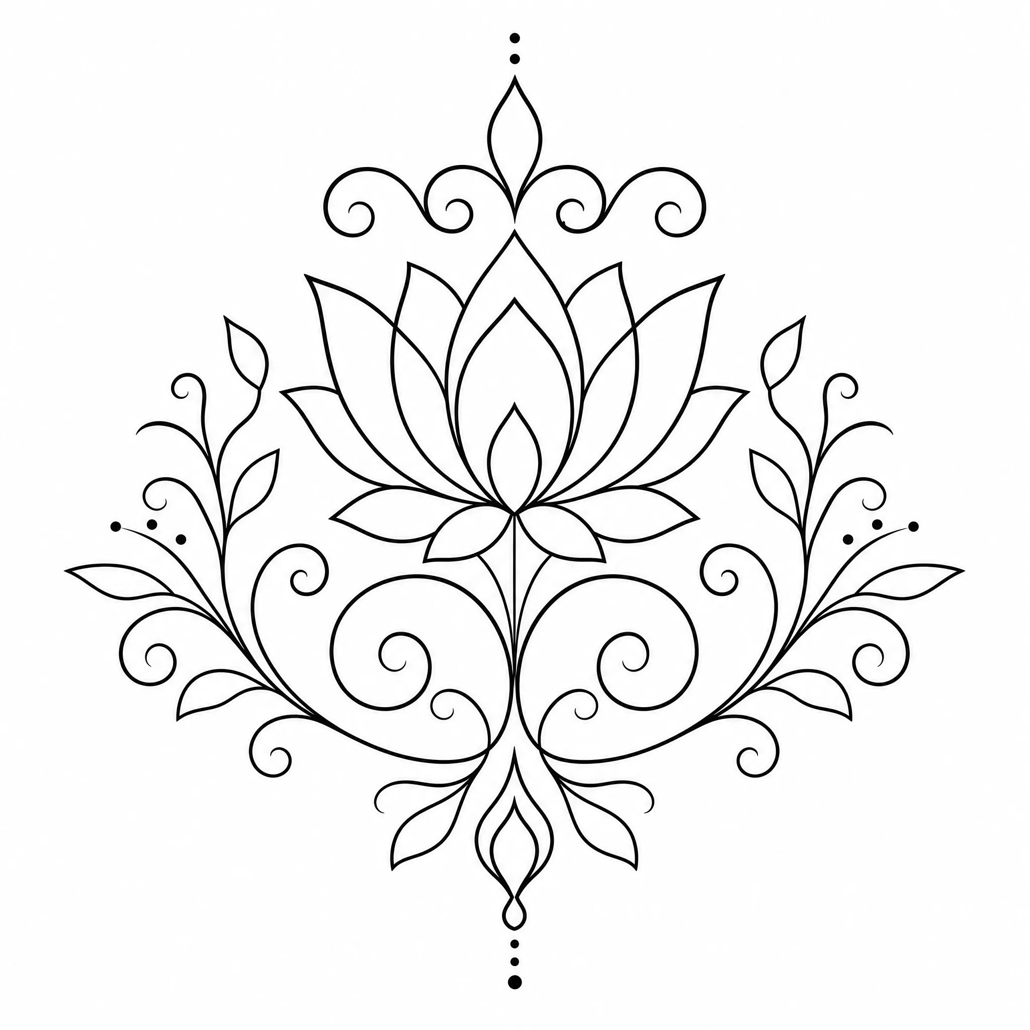 Minimal line art mark created from a photo for a design layout