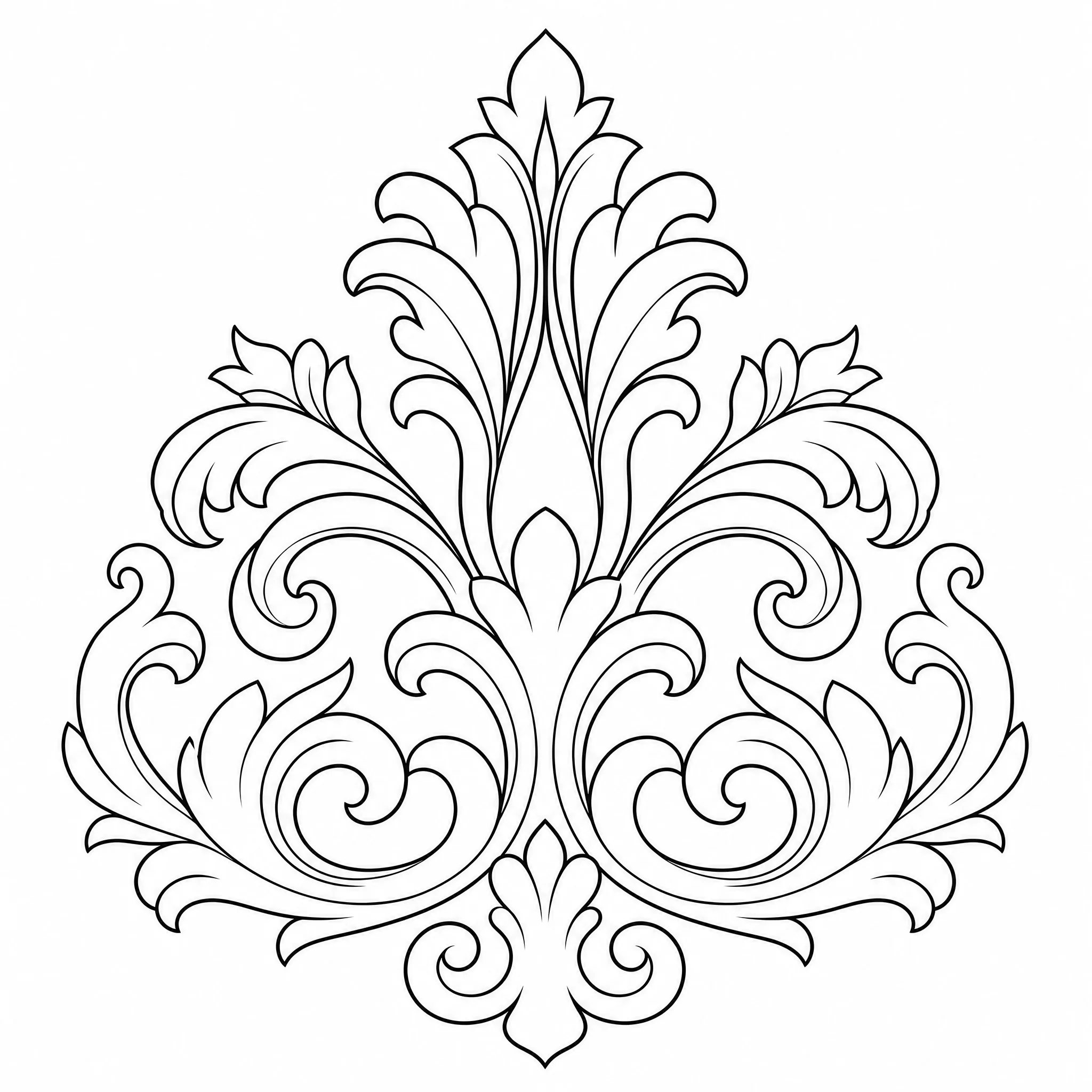 Line art outline used as a stencil template for crafts