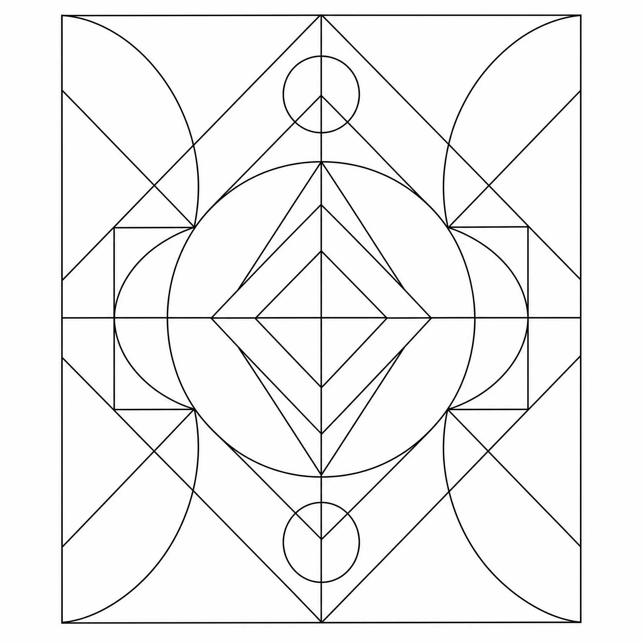 A geometric abstract pattern generated as line art