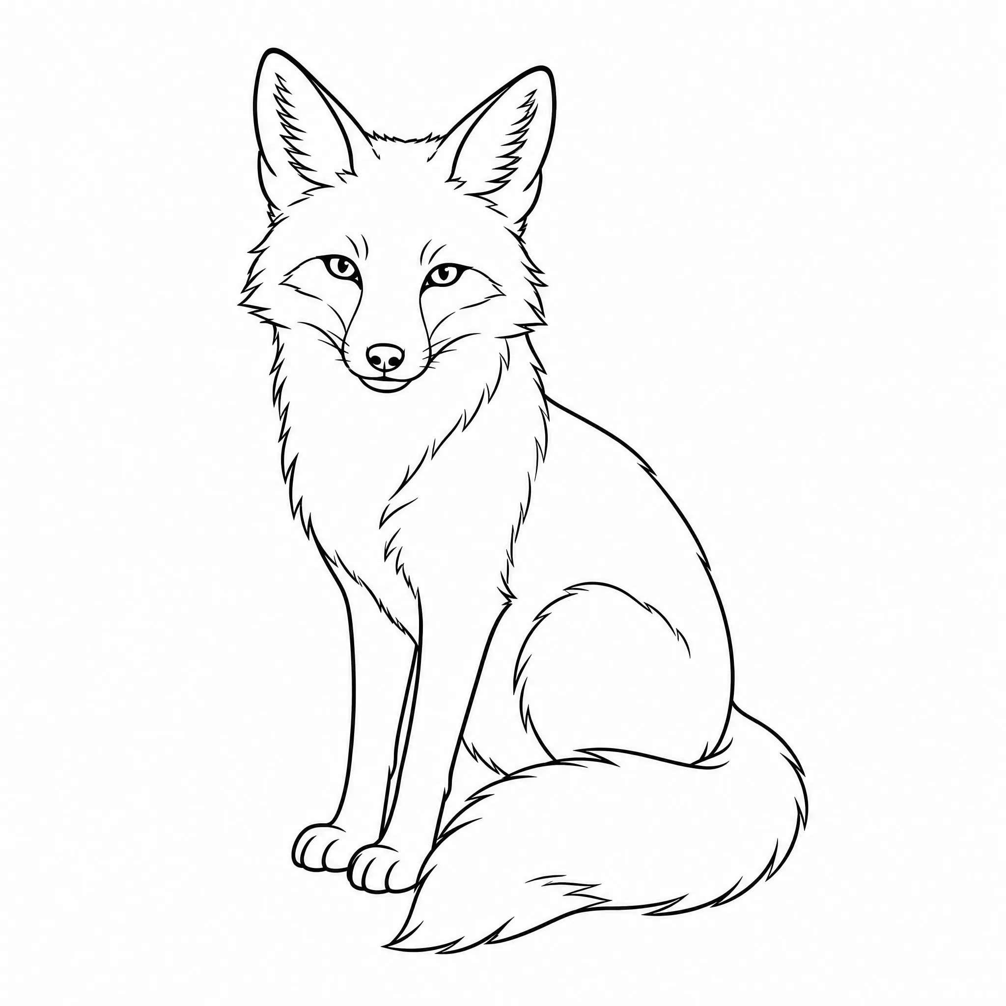 A fox generated as a clean line drawing from text