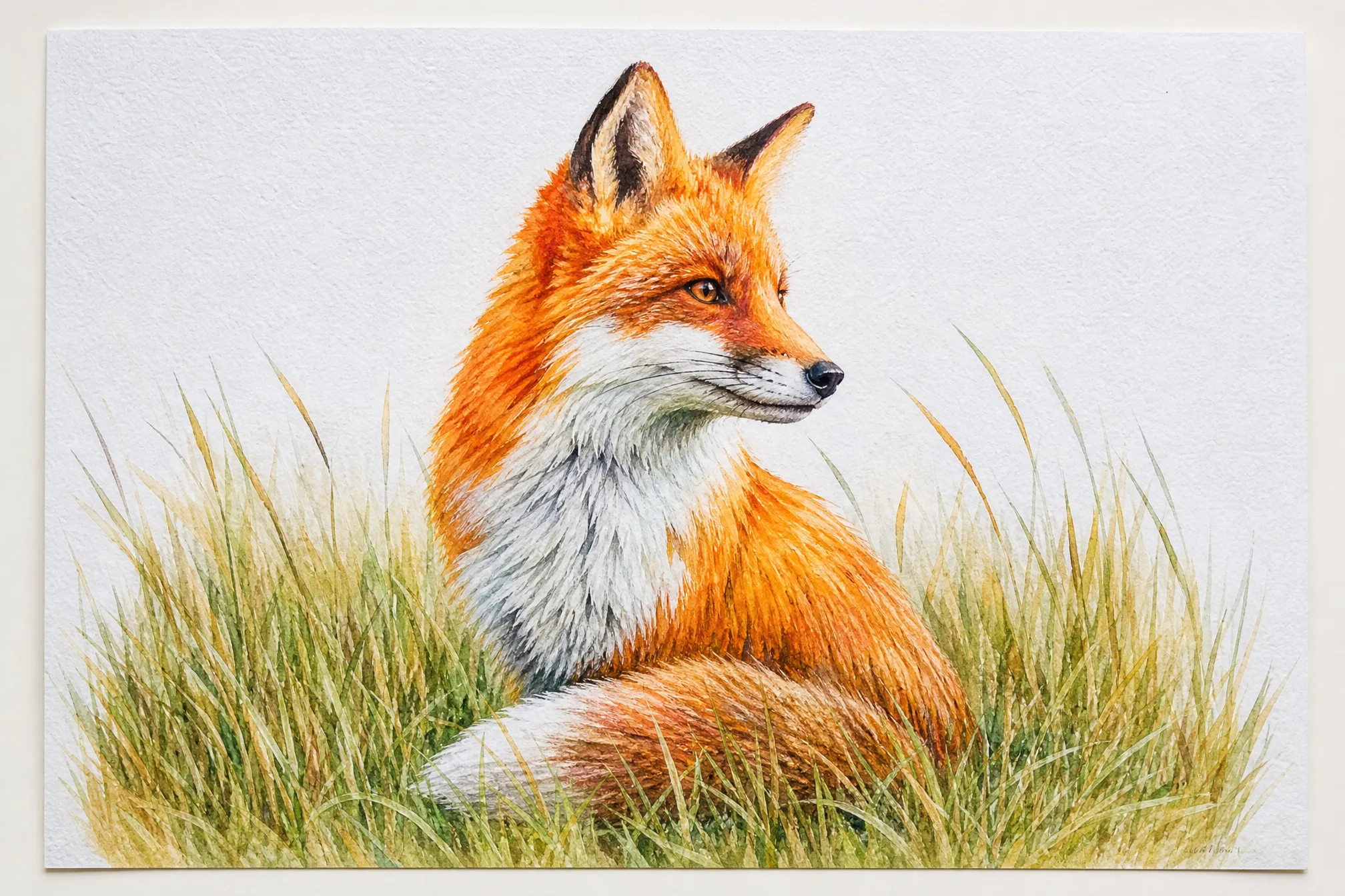 A short text prompt describing a fox for the line drawing generator