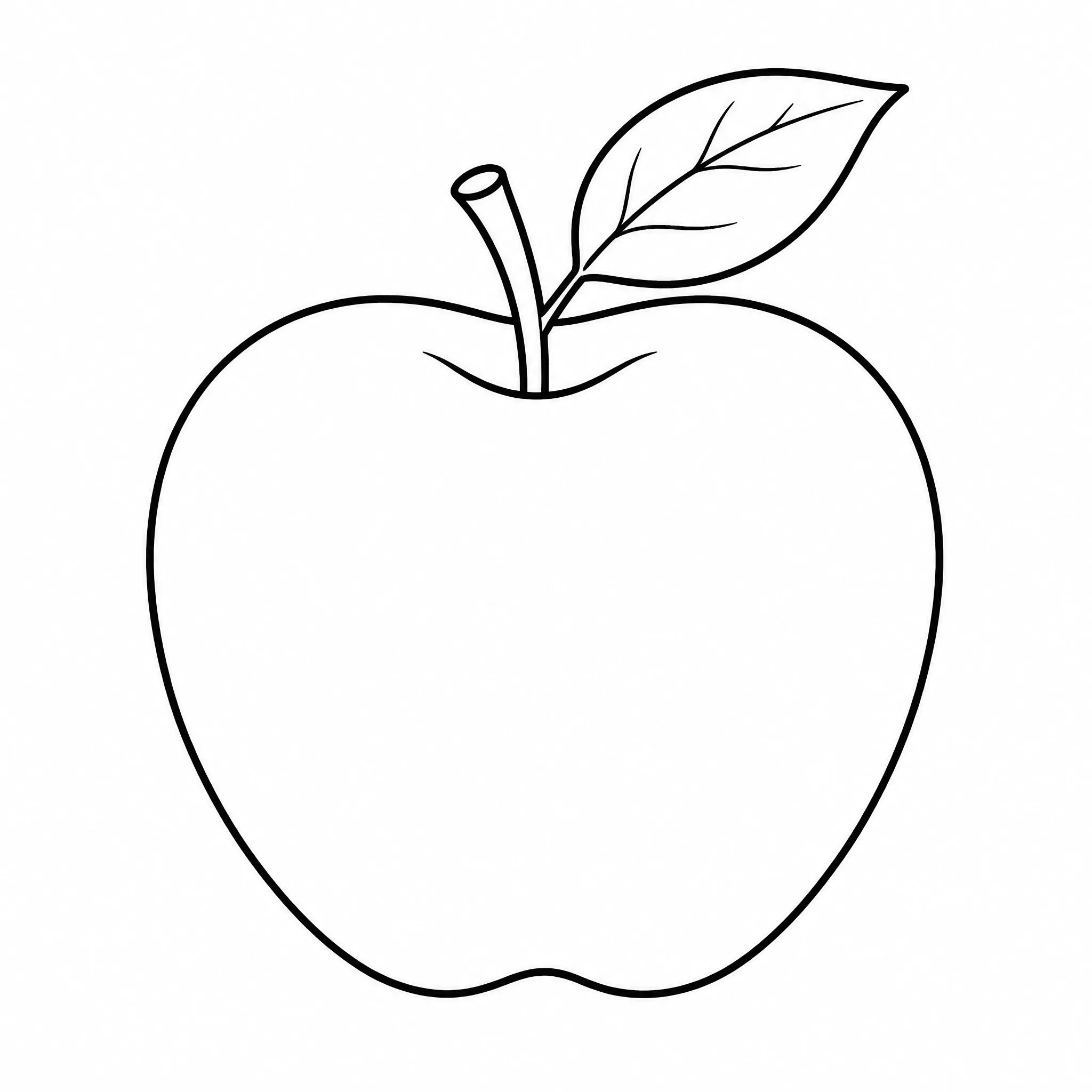 A simple apple line drawing generated for a classroom worksheet