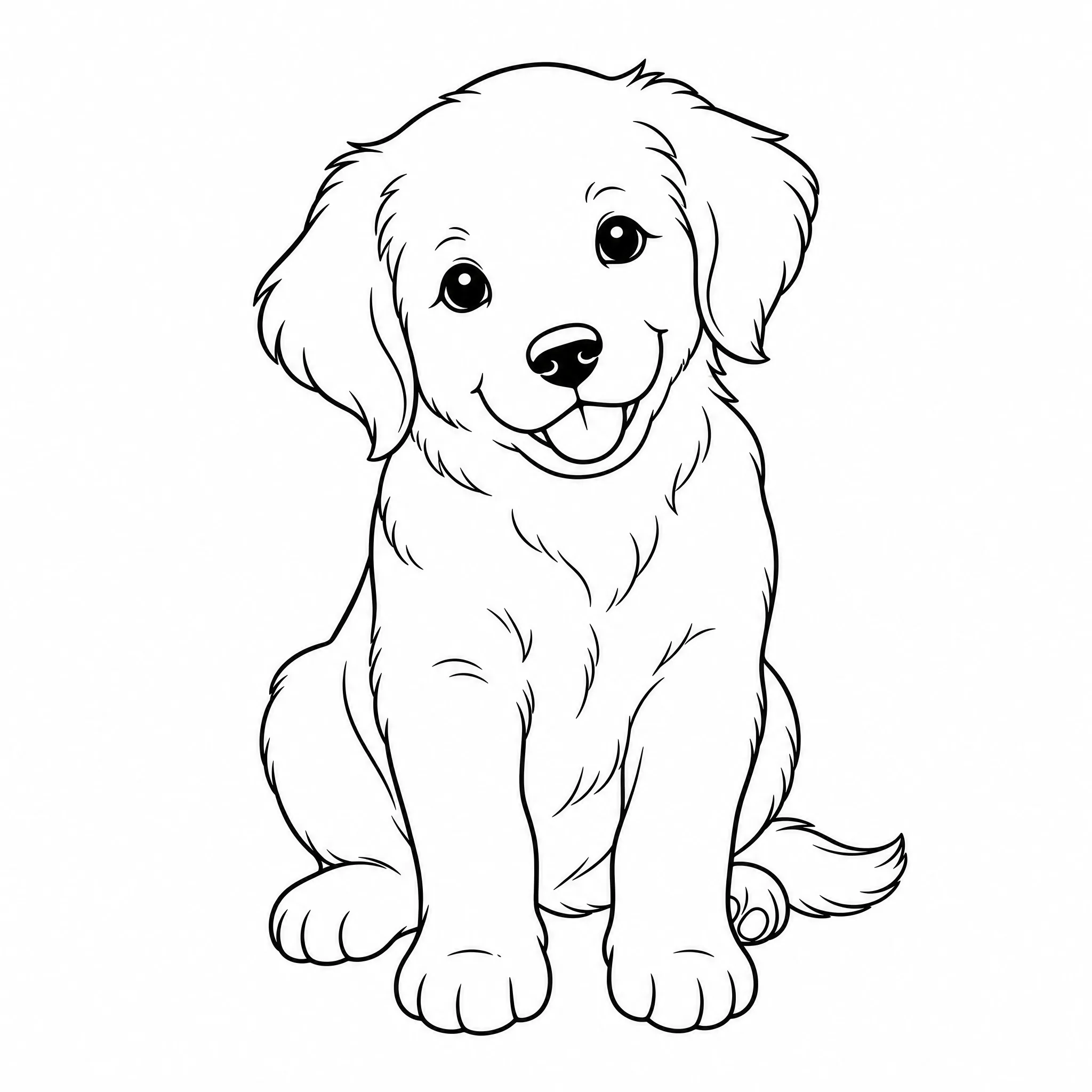 A line drawing from a photo with bold outlines ready to color