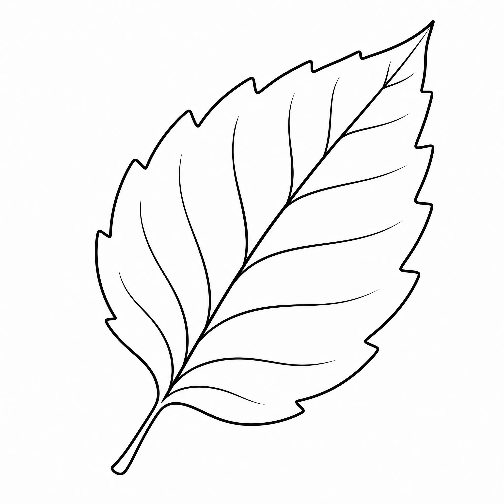 A leaf line drawing from a photo suited to stencils and crafts