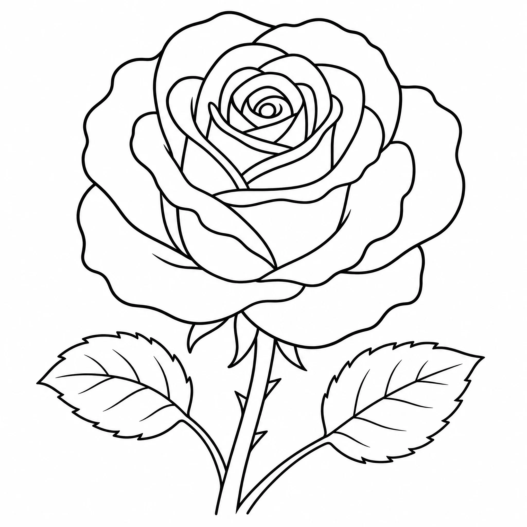 Ein Bild einer Blume, verwandelt in ein druckbares Ausmalbild