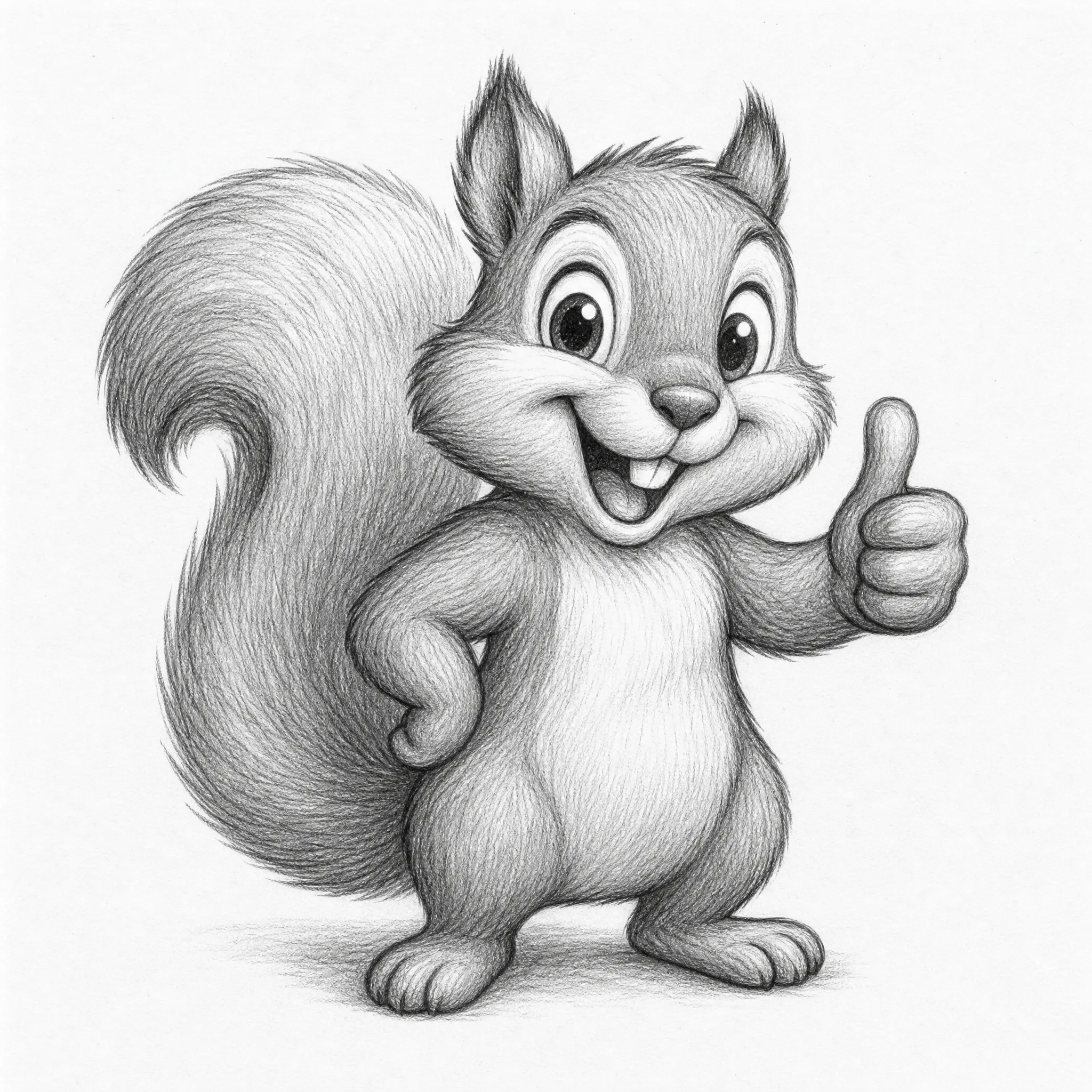 A cartoon picture converted into a sketch for a printable sticker