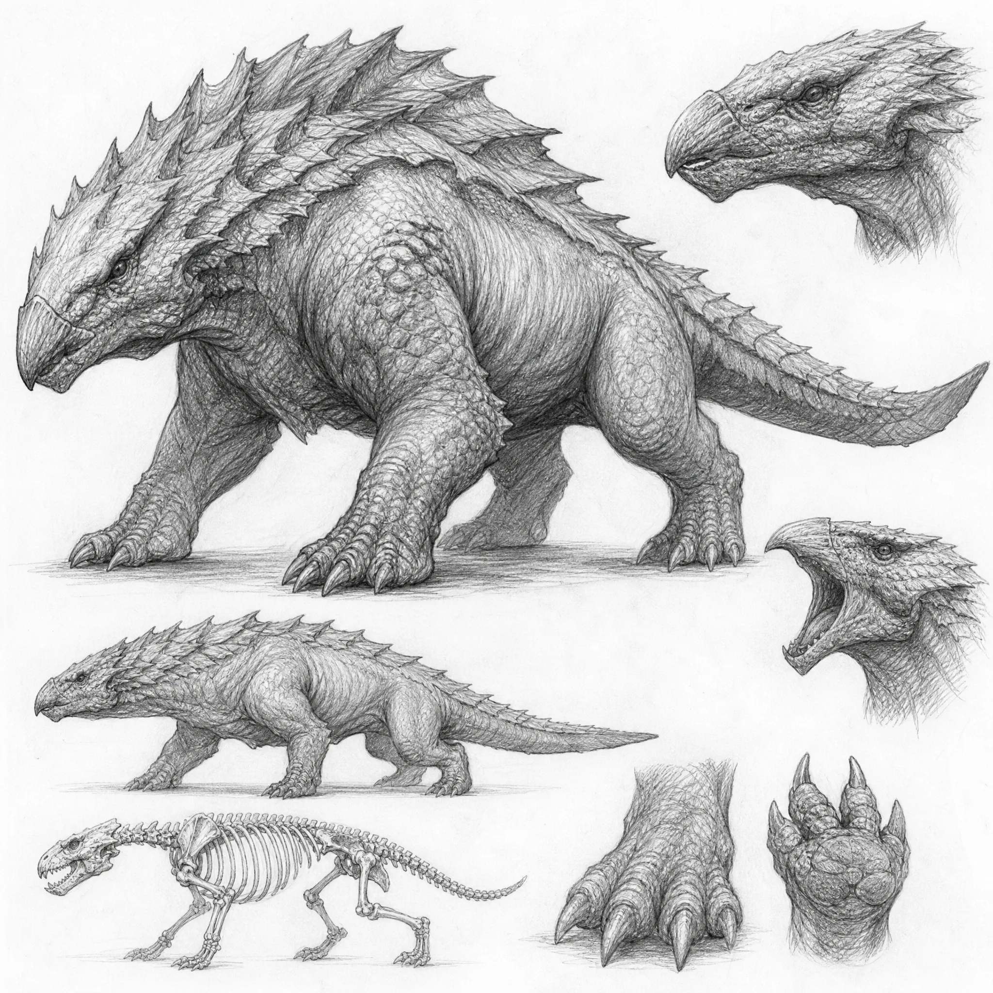 A loose pencil concept sketch generated from a text idea