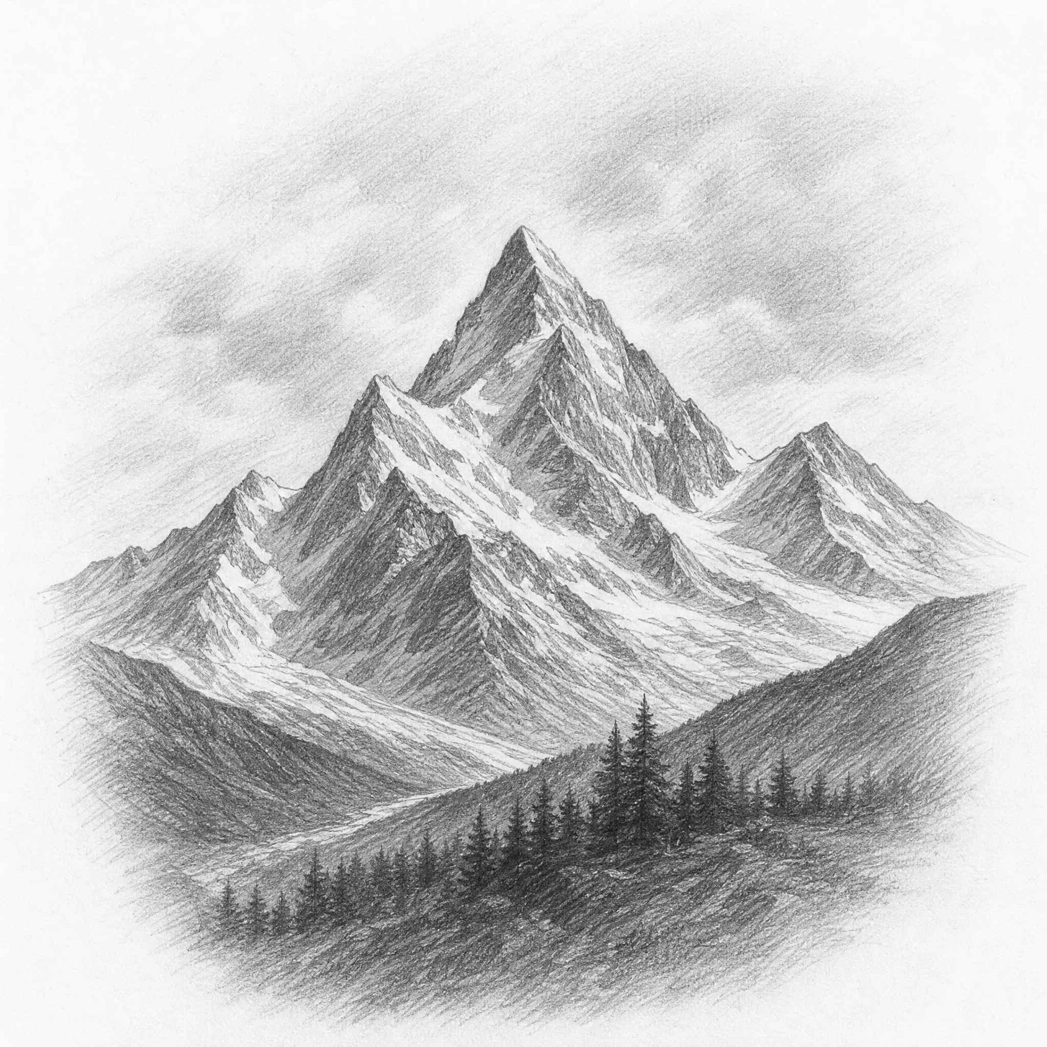 A pencil sketch poster generated from text for the wall