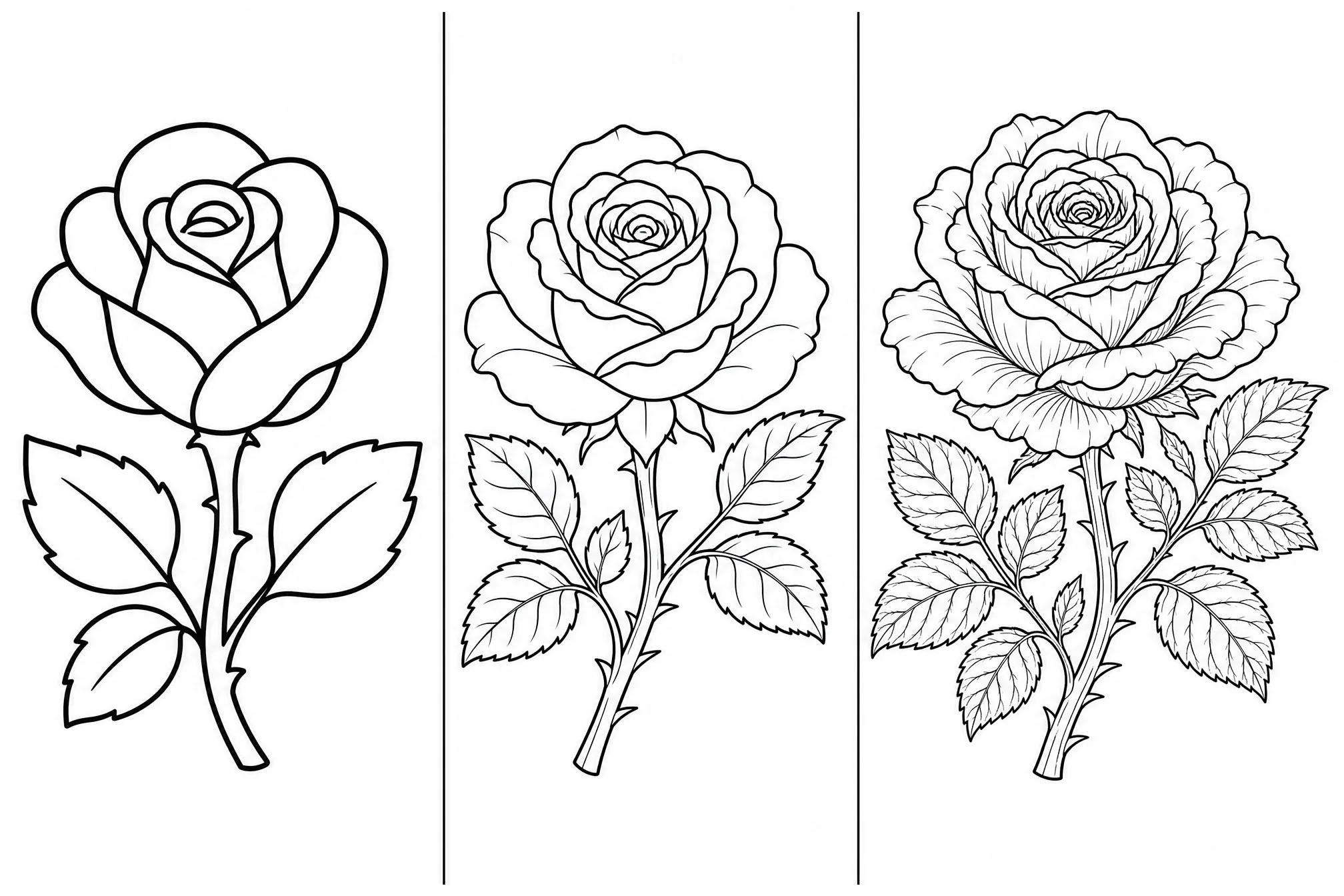 Une même fleur présentée à faible, moyen et fort niveau de détail