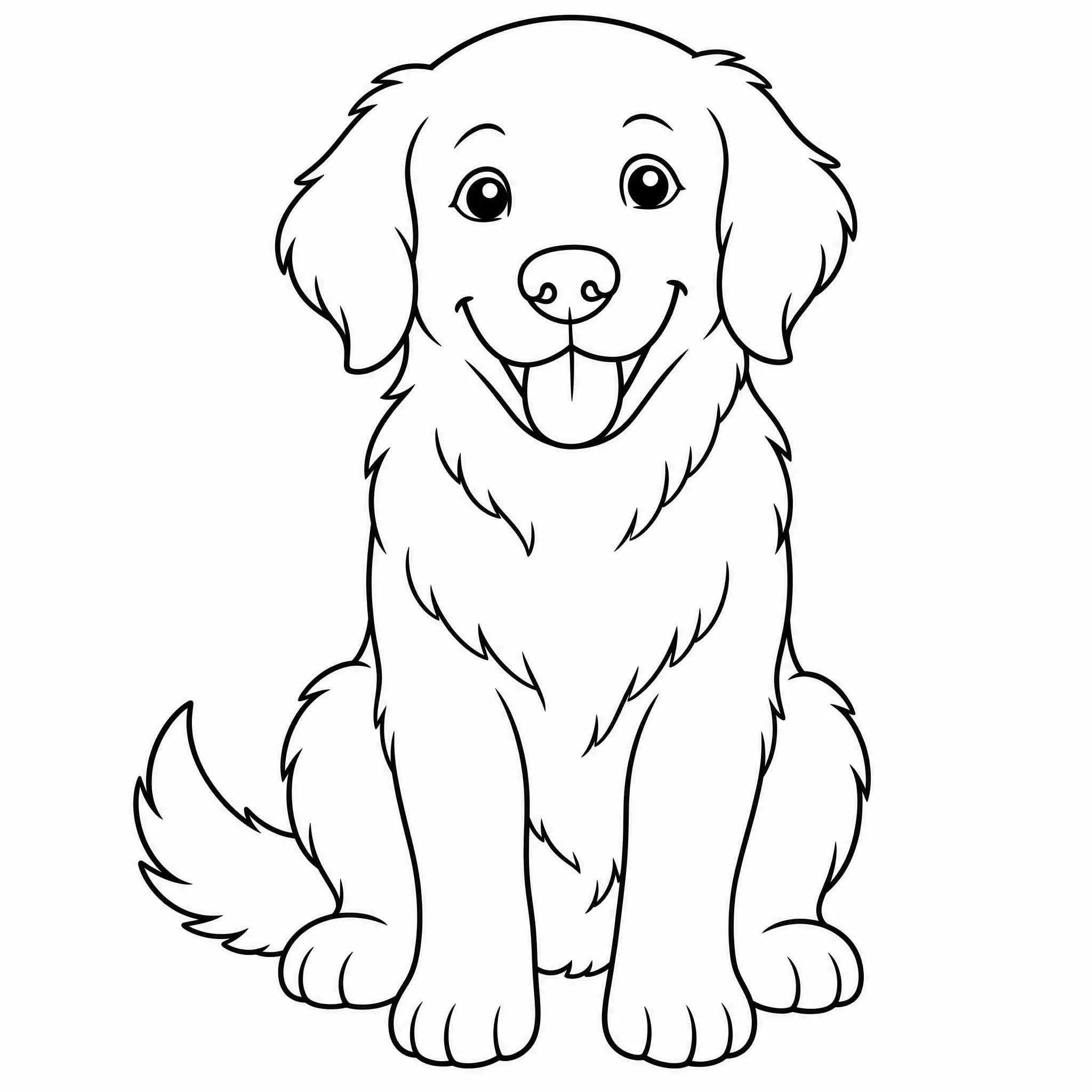 Un coloriage de portrait de chien à imprimer et à encadrer