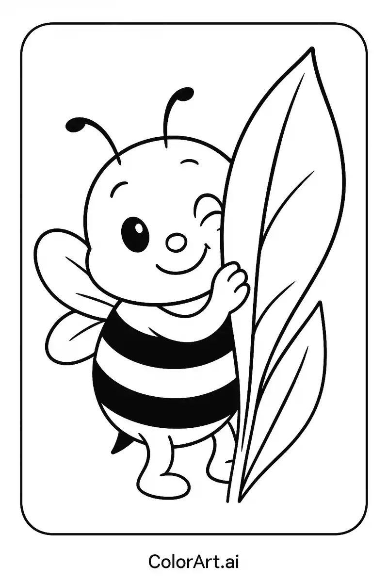 The Jolly Bumblebee Coloring Page for Little Artists