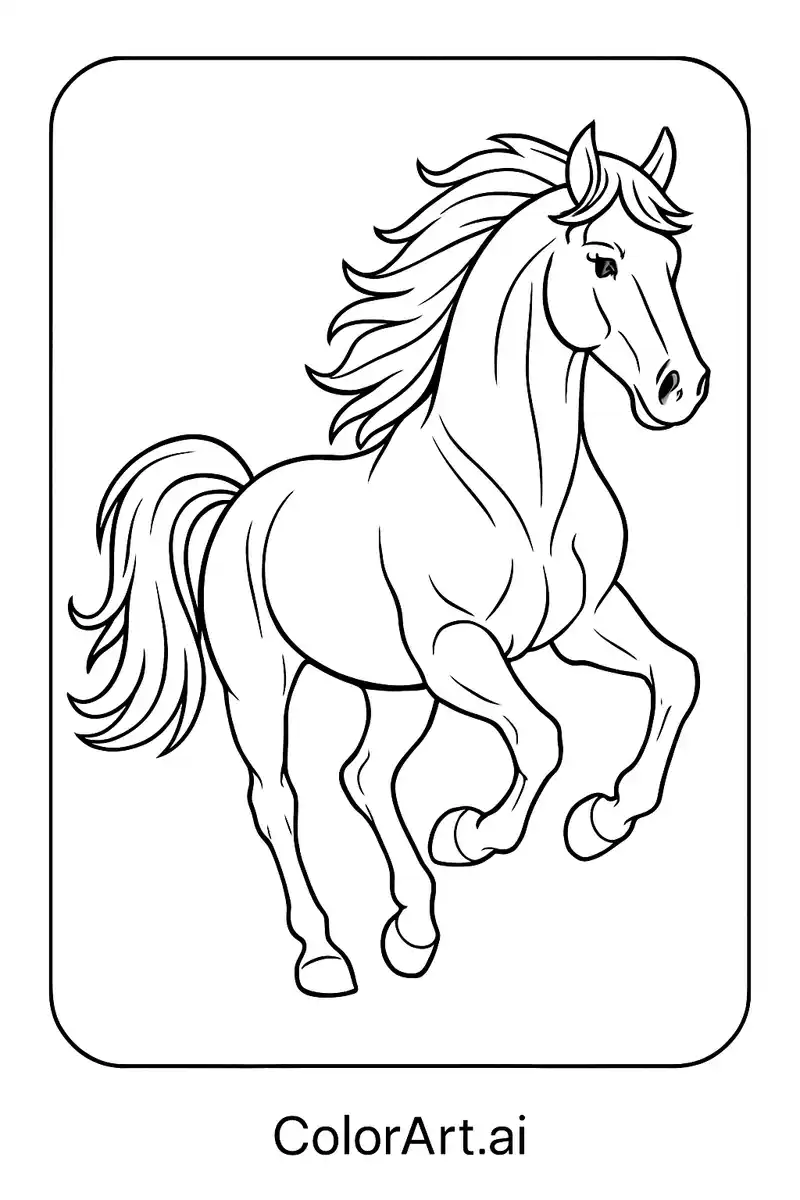 Poetry in Motion: Exploring the Art of Horse Coloring page