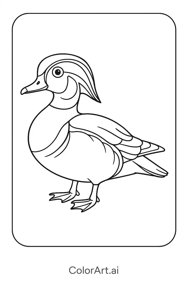A Mallard Duck Coloring Page