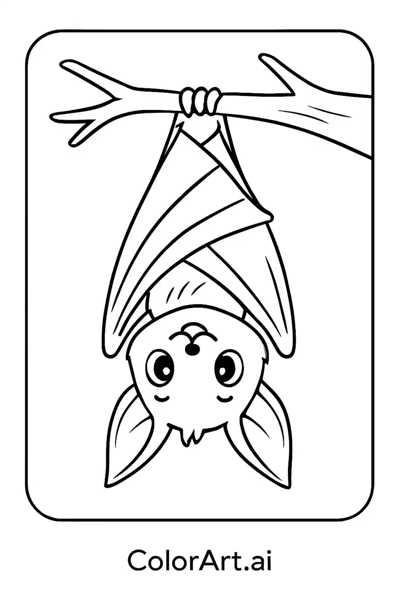 Exploring Bat Behavior: A Fun Coloring Page for Young Learners