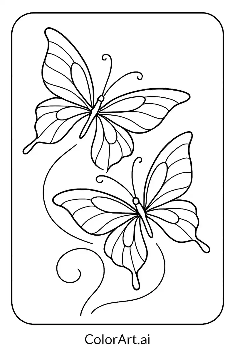 Bug to Butterfly Coloring Page