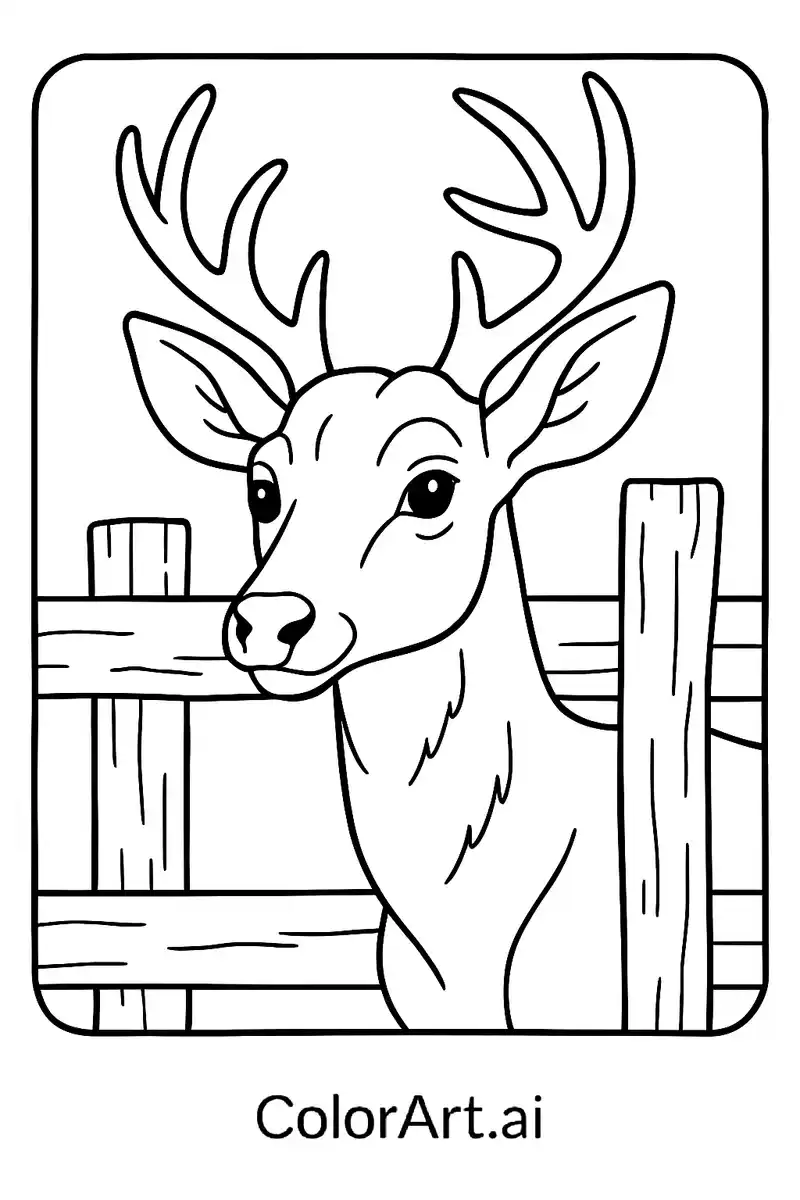 he Majestic buck Coloring Page