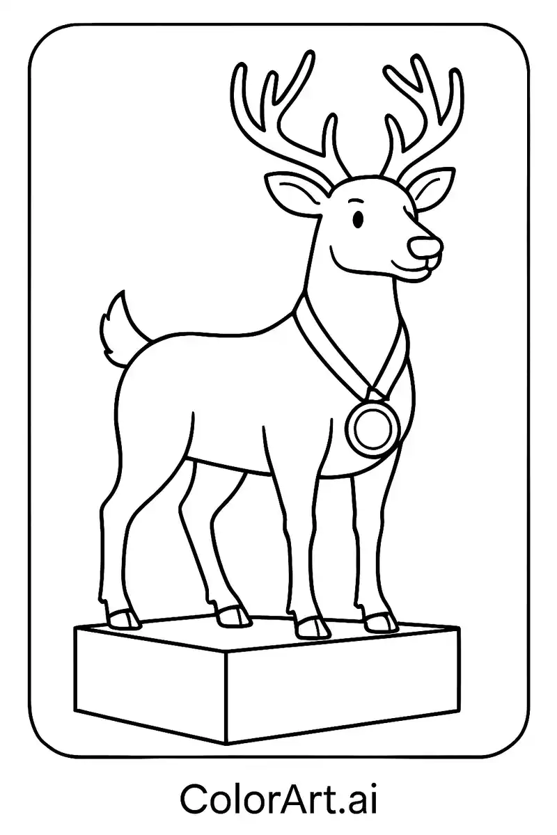 A Champion Buck Coloring Page